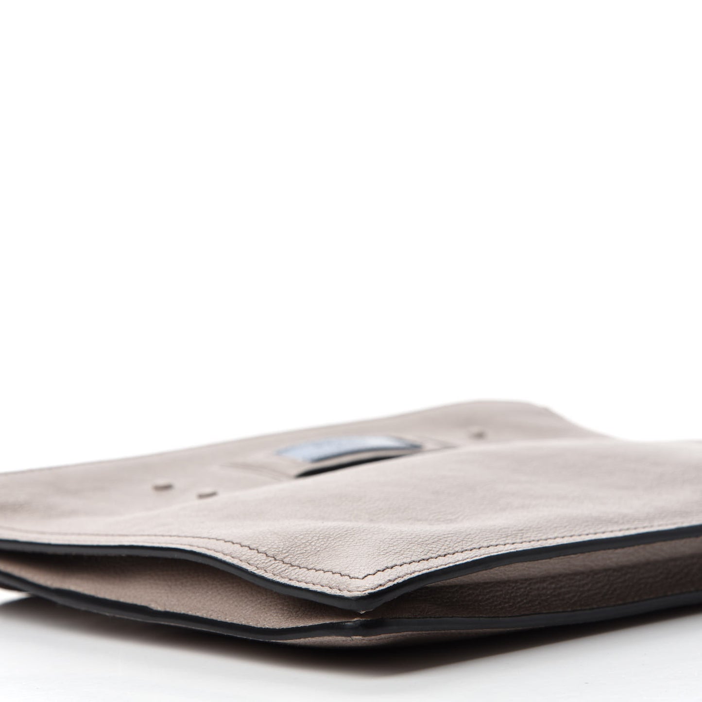 Glace Calf Etiquette Double Zip Crossbody Bag Pomice Astrale
