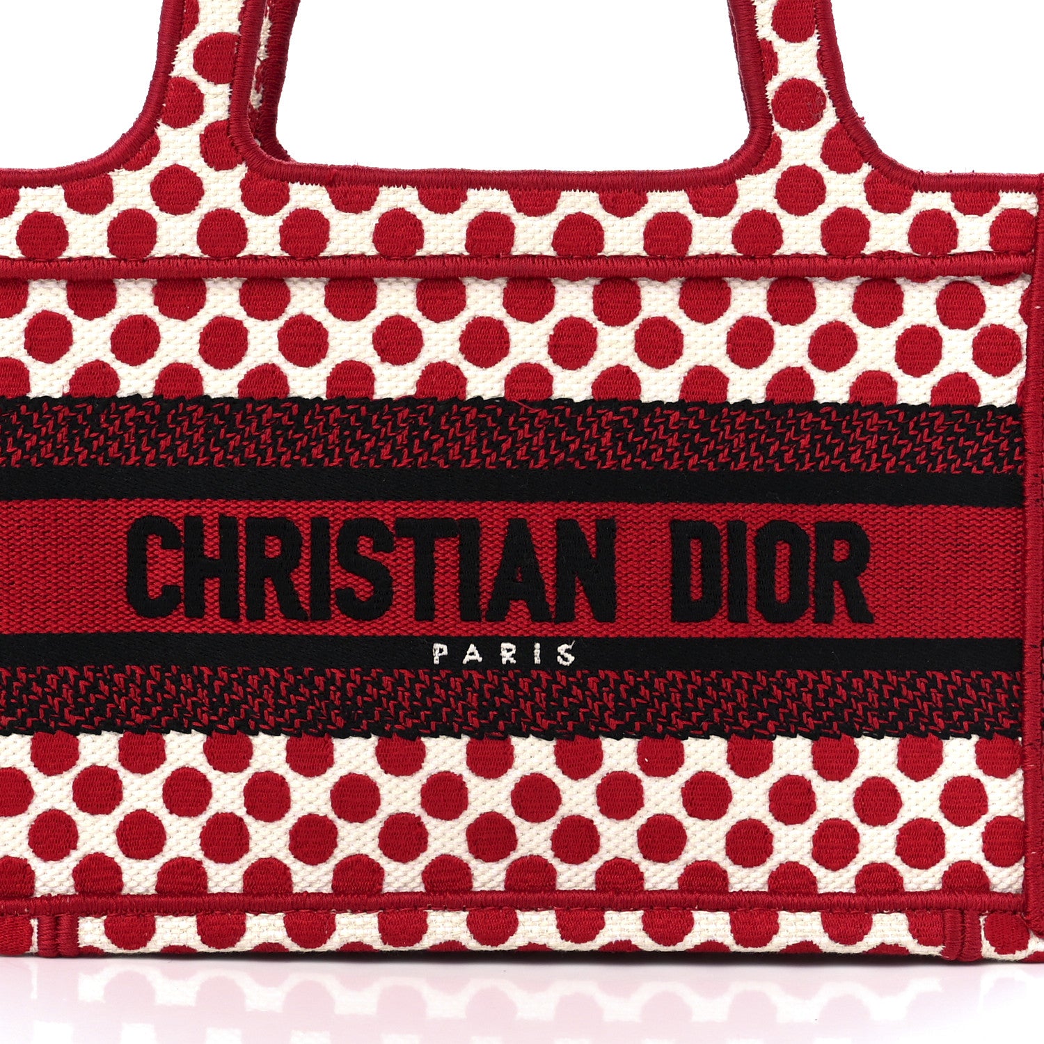 Christian Dior Canvas DiorAmour Dots Mini Book Tote Red 8 of 11