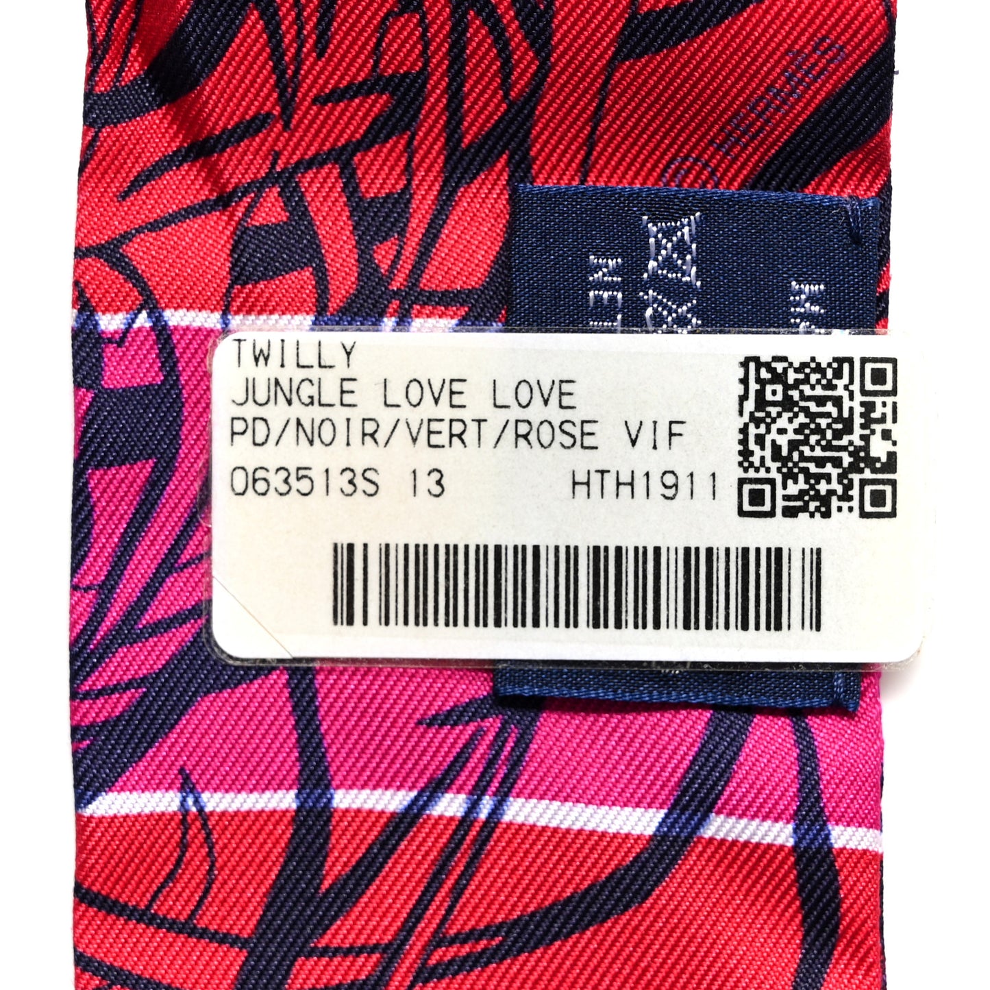 Silk Jungle Love Rainbow Twilly Rose Vif Encre White