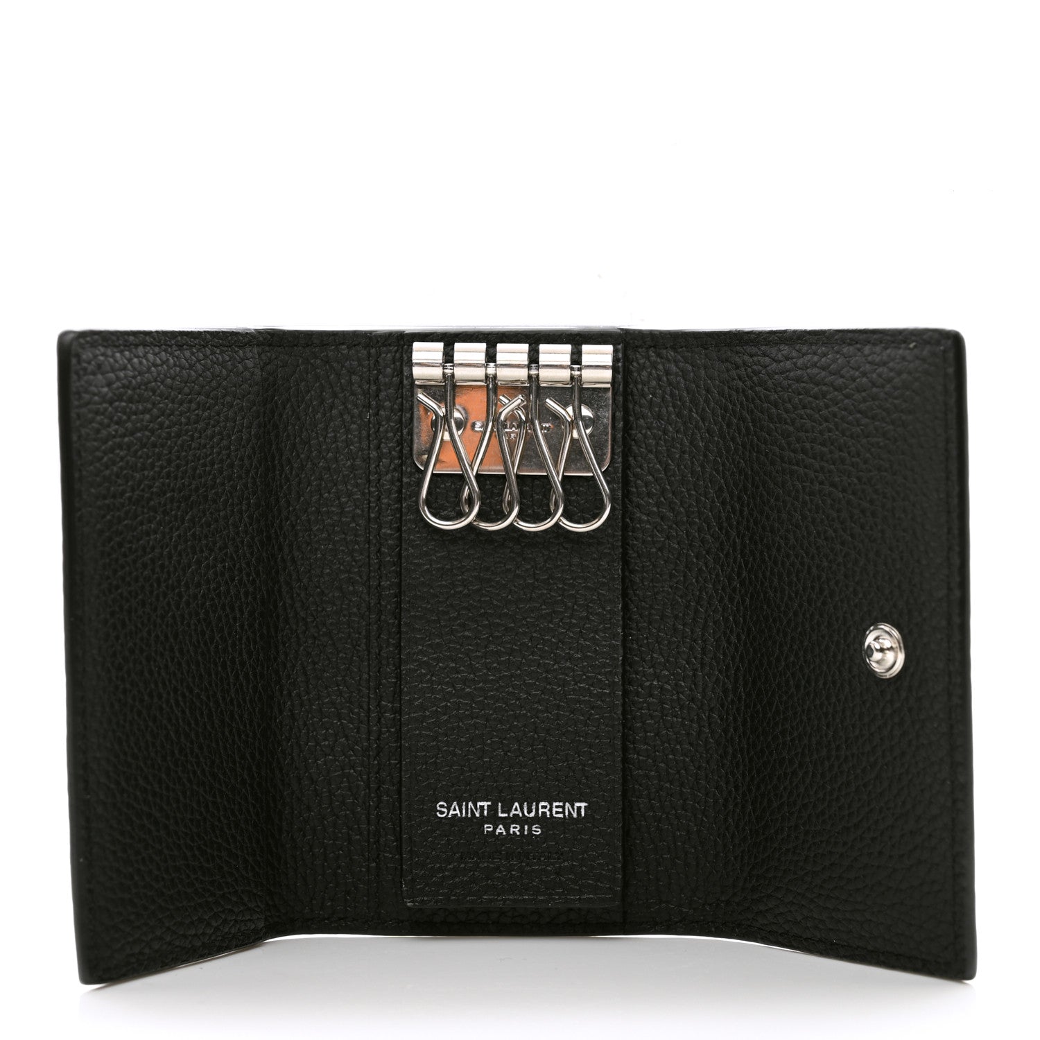 Saint Laurent Grain De Poudre Key Holder Wallet Black 5 of 8