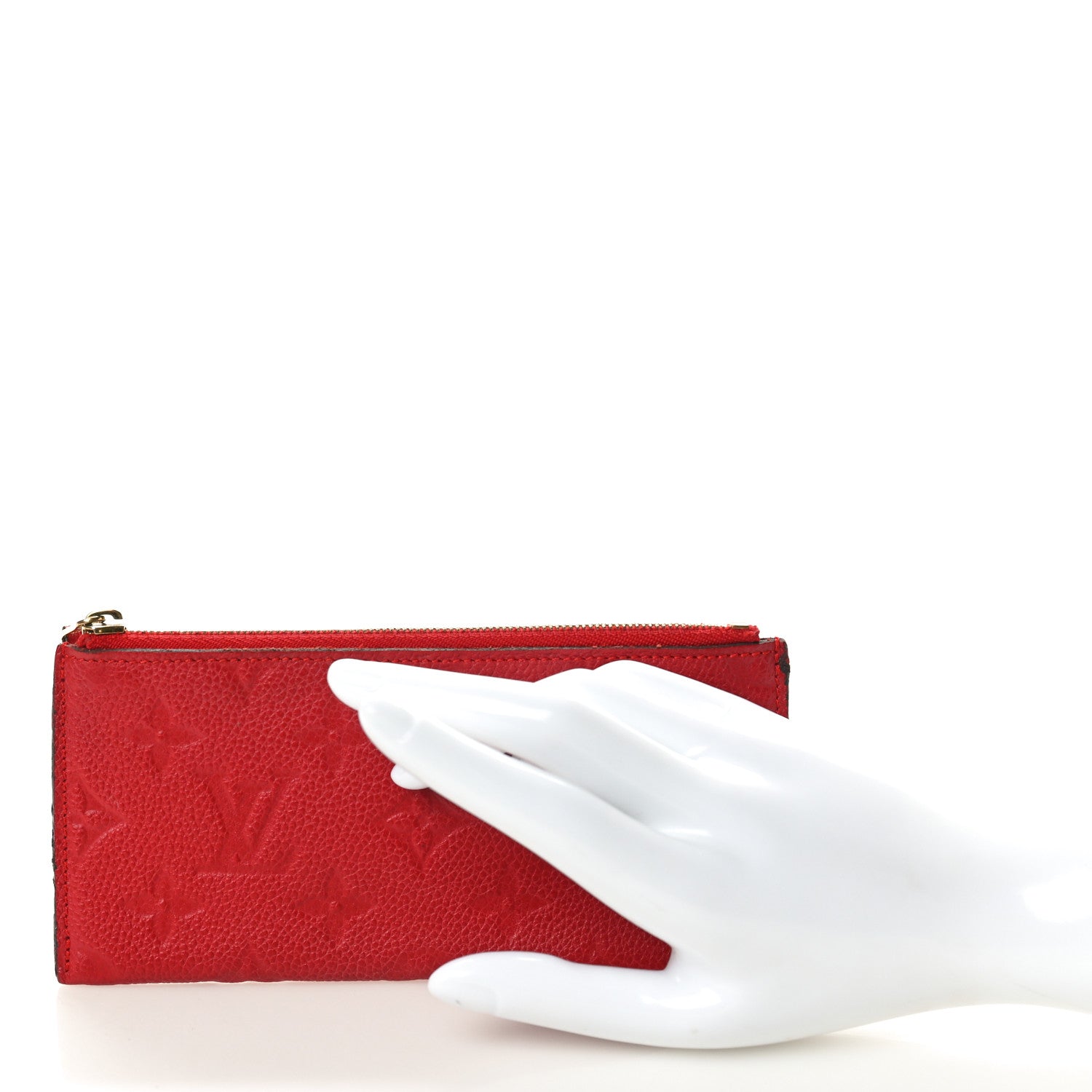 Louis Vuitton Empreinte Felicie Chain Wallet Zippered Insert Scarlet 2 of 7