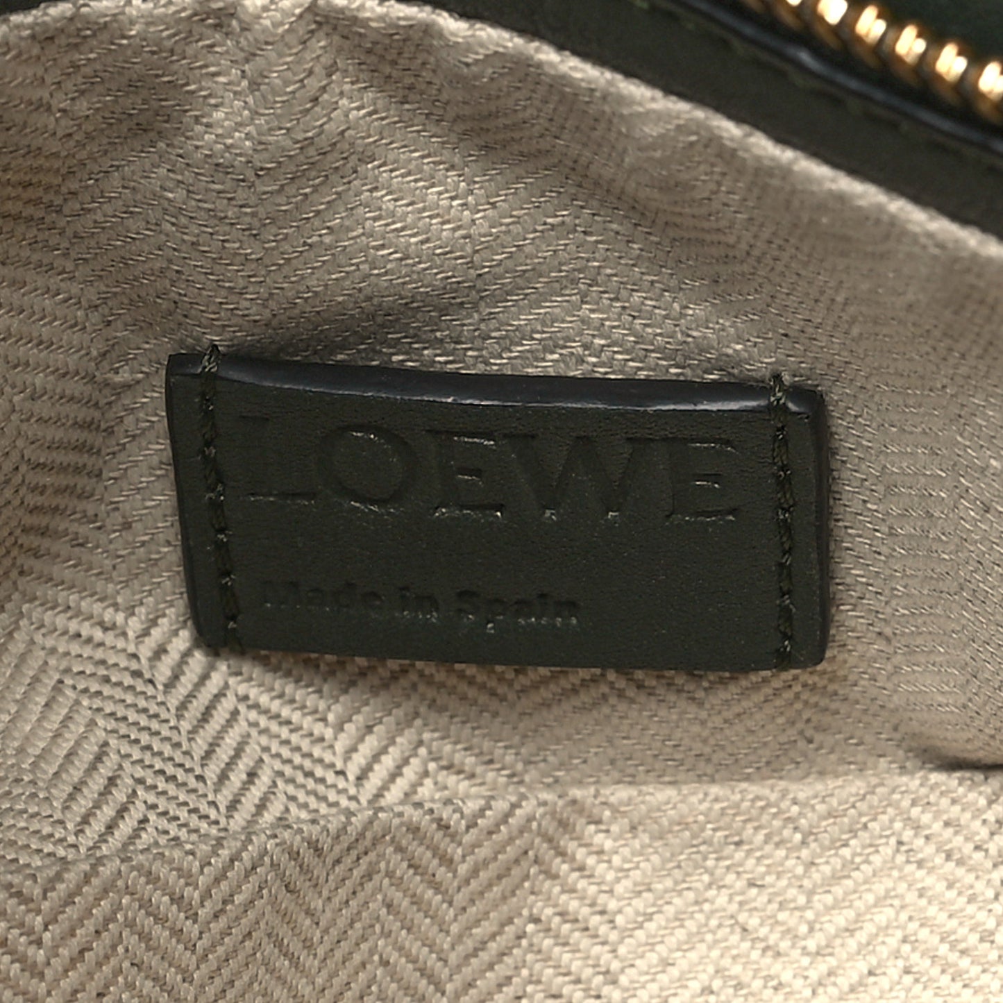 Calfskin Puzzle Hobo Army Green