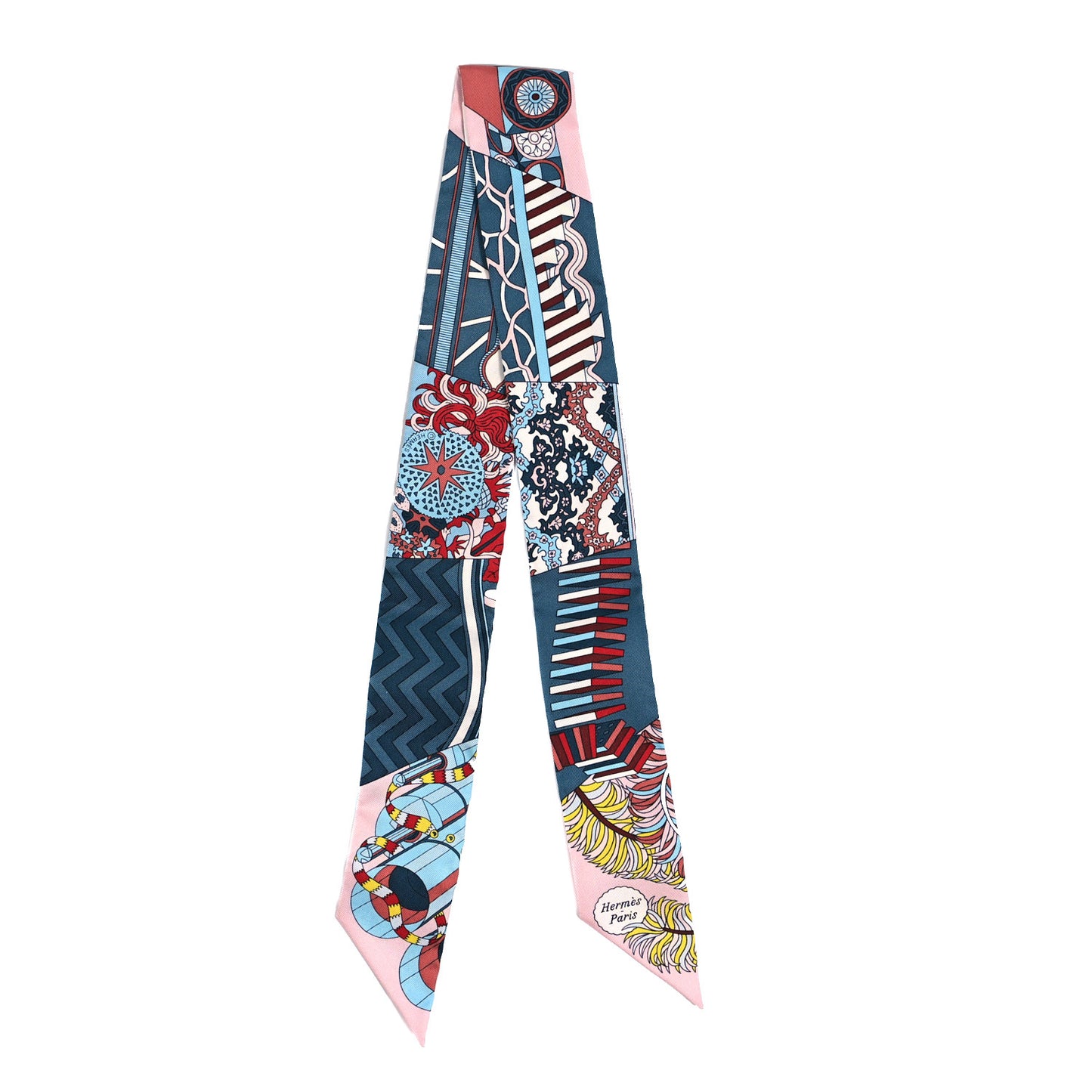 Silk De l'Ombrelle Aux Duels Twilly Bleu Moyen Rose Pale