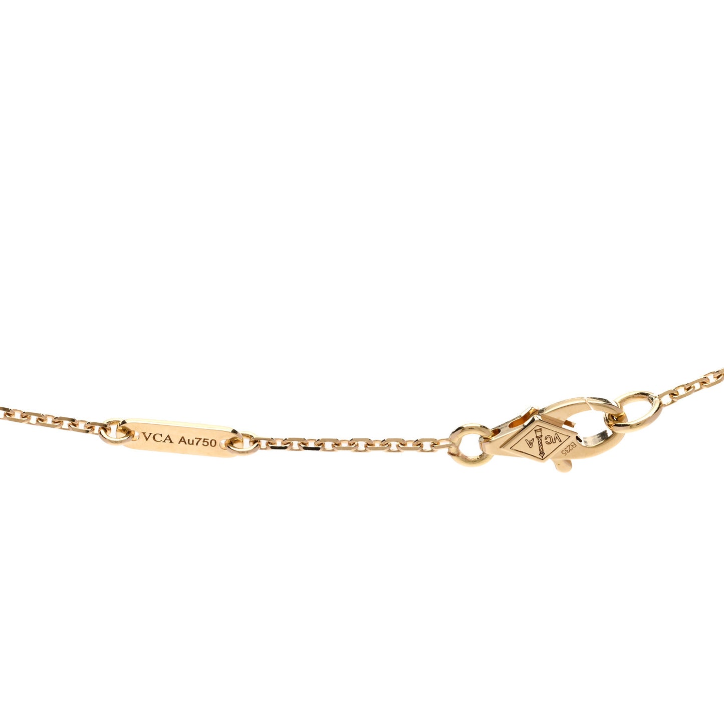 18K Yellow Gold Mother of Pearl Sweet Alhambra Pendant Necklace