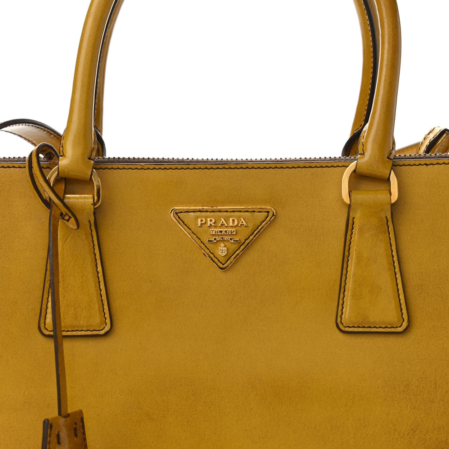 Spazzolato Medium Double Zip Tote Sole Fume