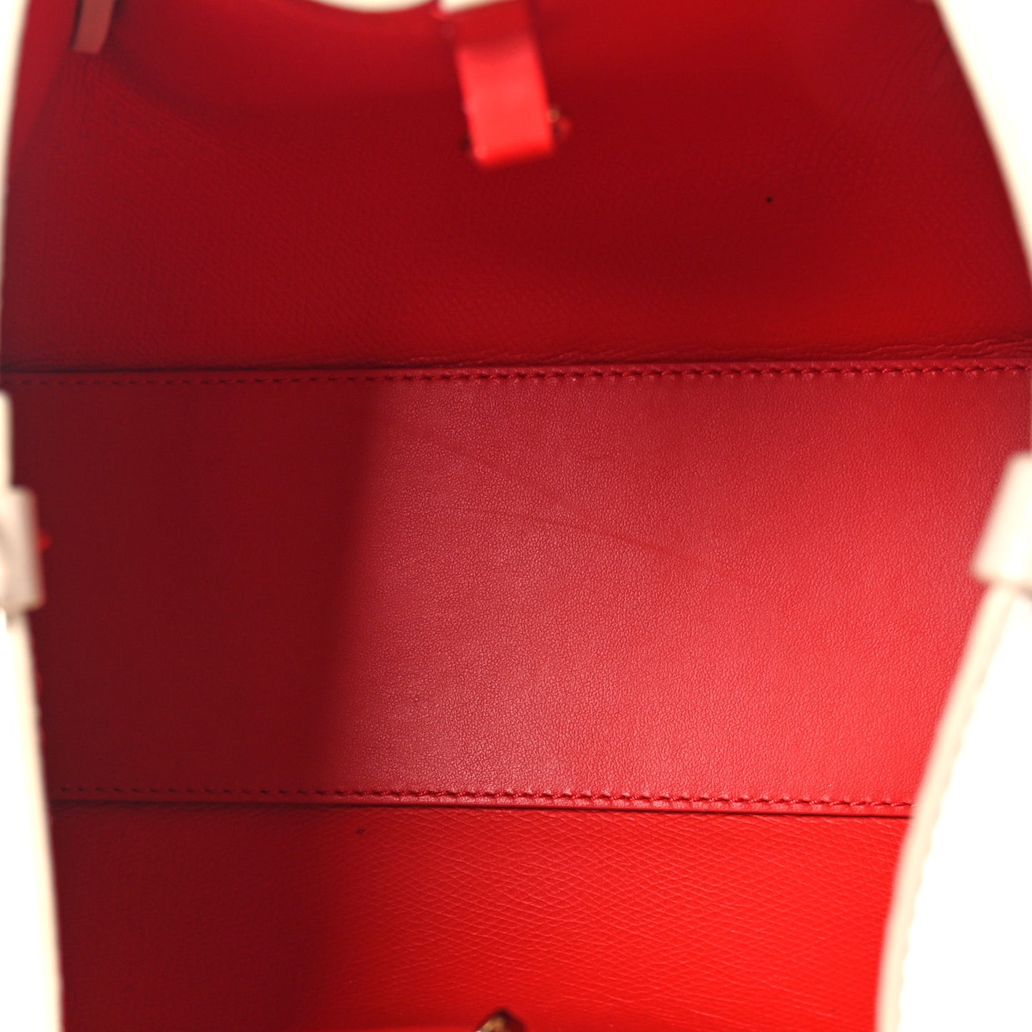 Patent Snakeskin Embossed Spiked Mini Cabarock Shopper Tote Leche