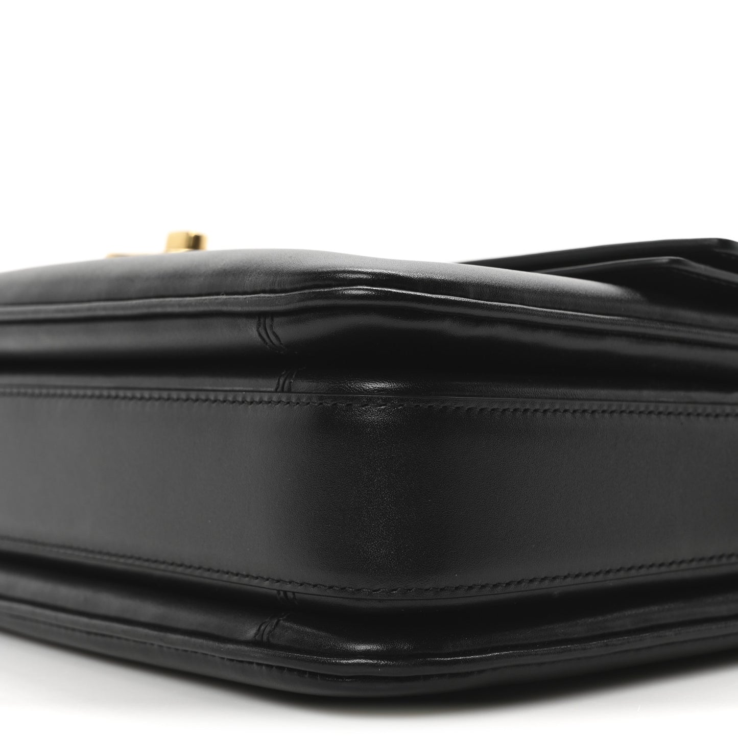 Classic Calfskin Medium Lady Flap Bag Black
