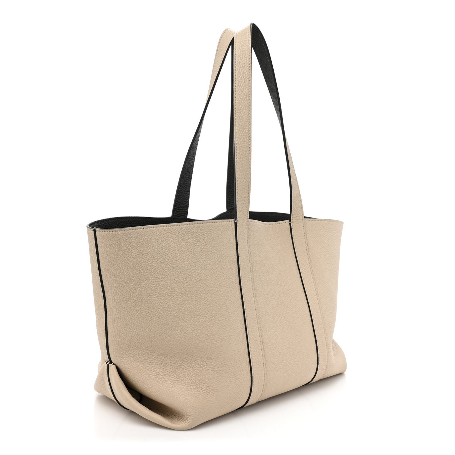 Taurillon Gex Calfskin Duo Reversible Tote Greige Zinc