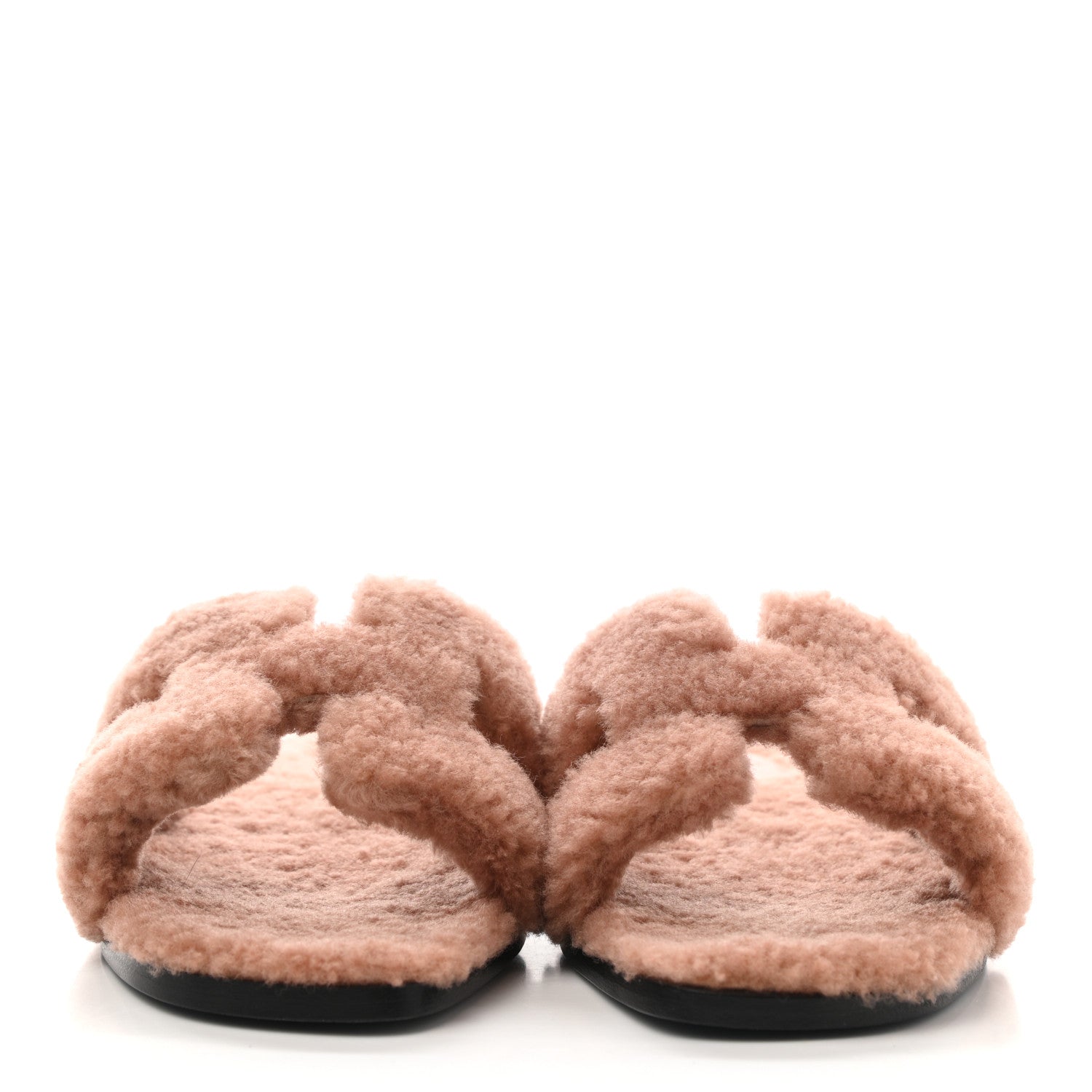 Hermes Woolskin Oran Sandals 35.5 Rose Aube 2 of 7