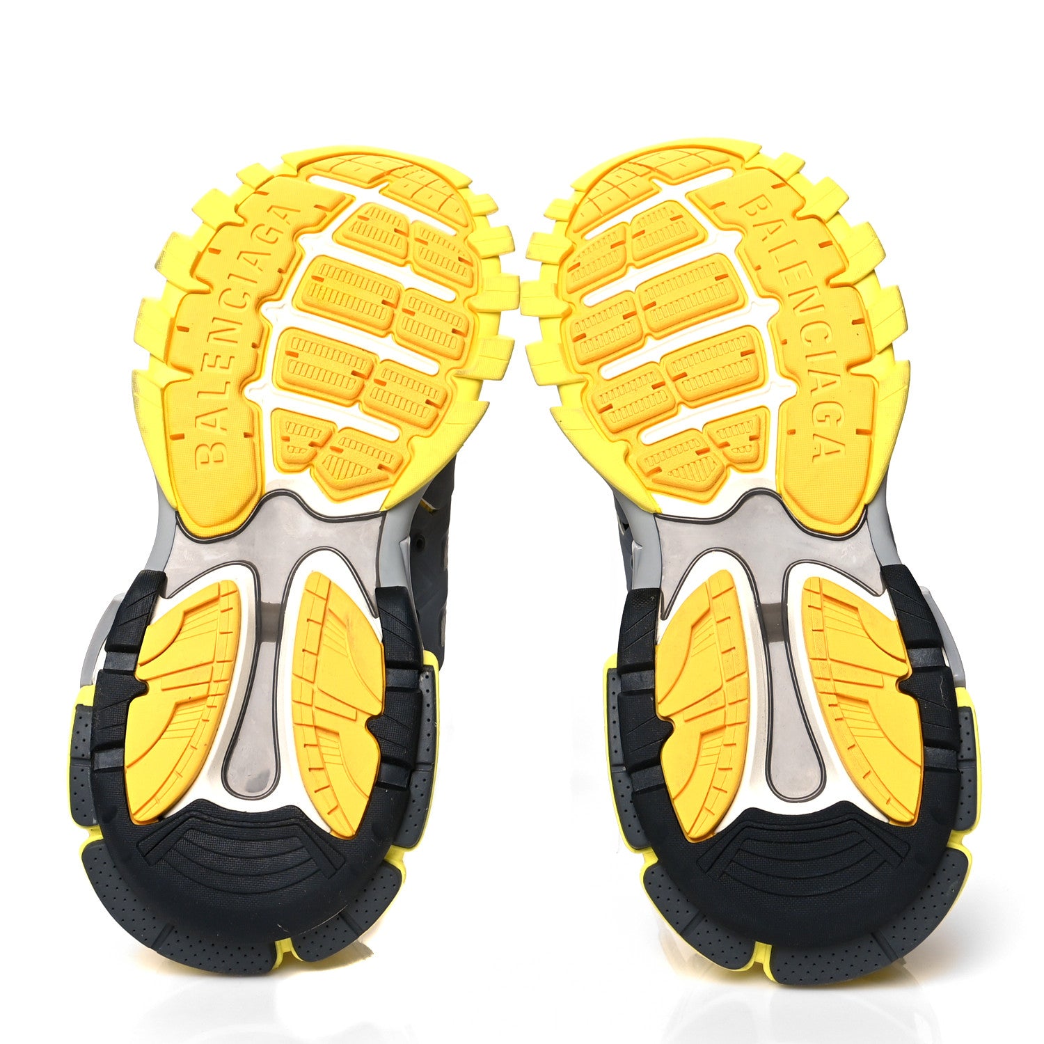 Balenciaga Mesh Nylon Mens Track Sneakers 40 Yellow Black White 5 of 7