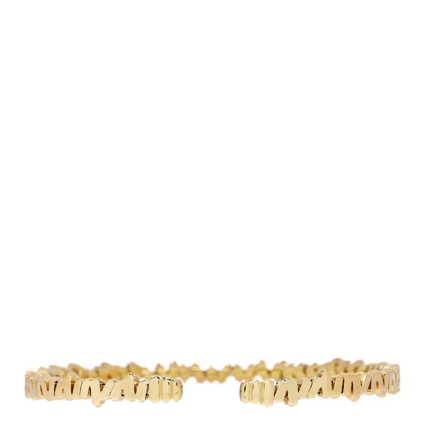 18K Yellow Gold Diamond Fireworks Classic Baguette Bangle Bracelet