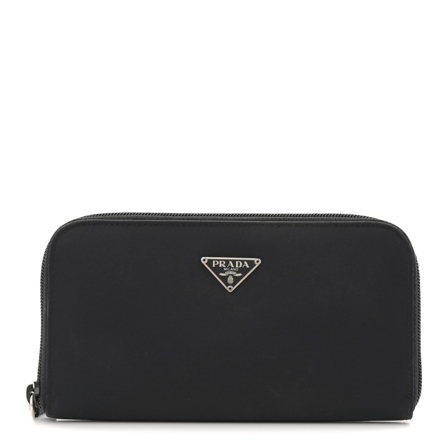 Prada Tessuto Nylon Zip Around Wallet Black 1832230 – FASHIONPHILE