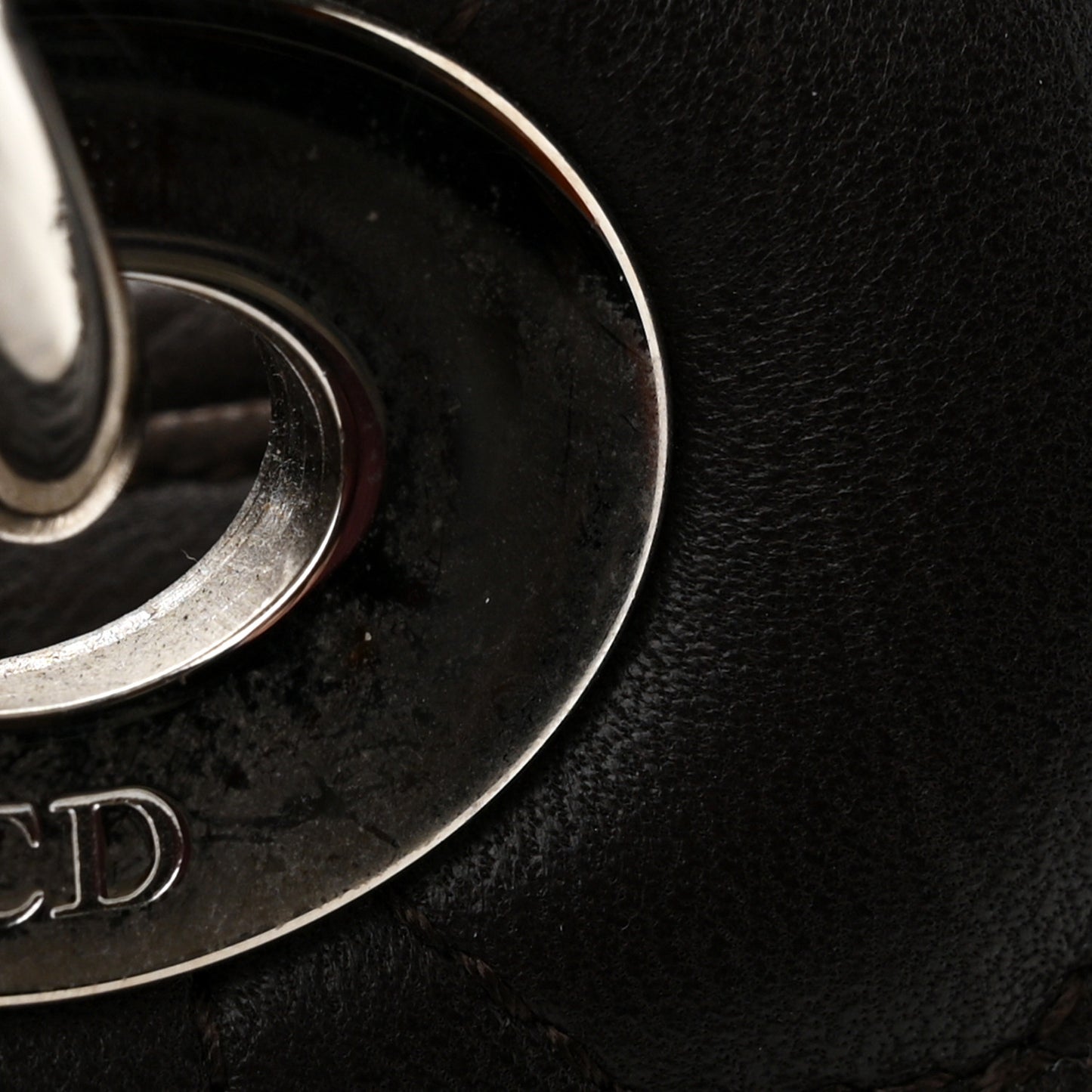 Lambskin Cannage Medium Lady Dior Dark Brown