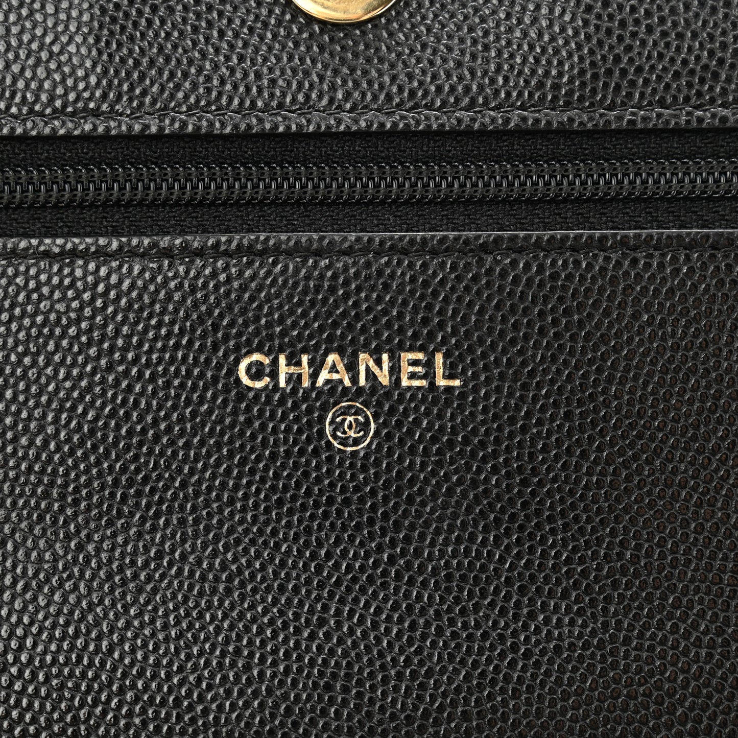 Caviar Quilted Boy Wallet On Chain WOC Black