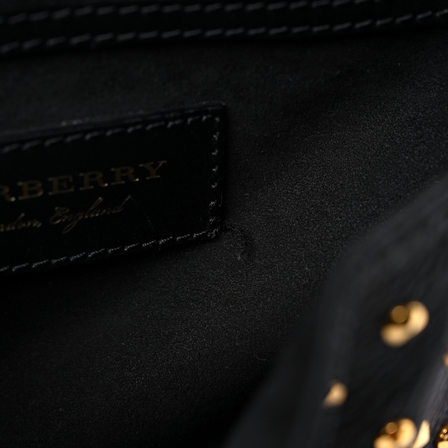 Burberry Calfskin Studded Bridle Saddle Bag Black 9 of 12