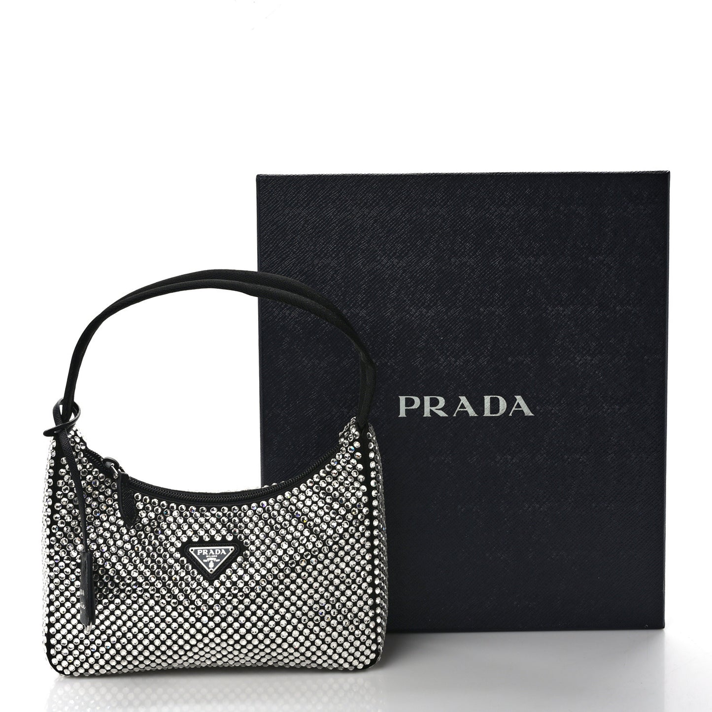 Satin Crystal Mini Re-Edition 2000 Bag Cristal
