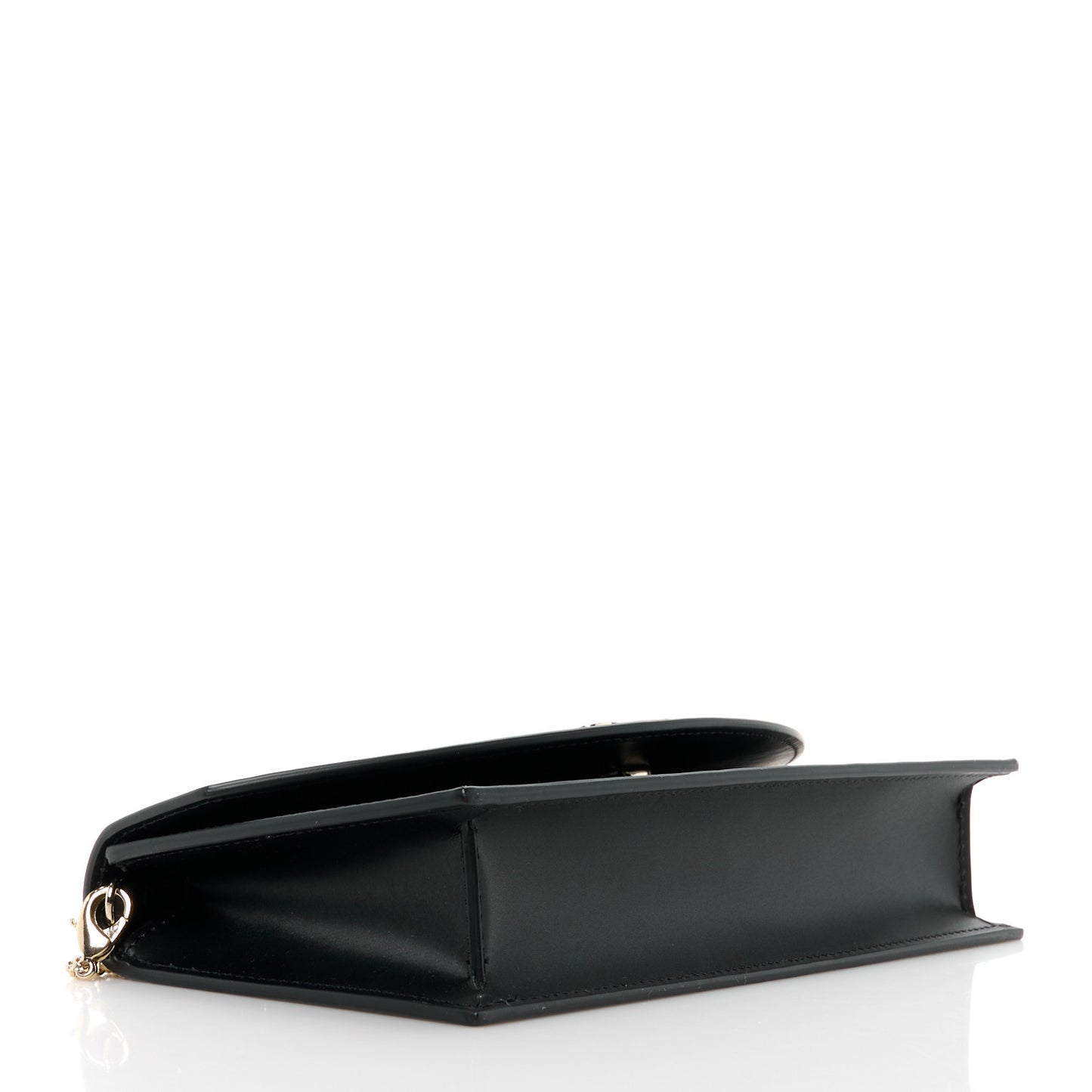 Satin Calfskin Laminated Loubi54 Crossbody Clutch Black
