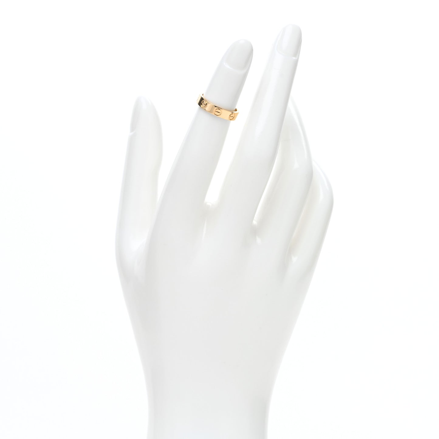 18K Yellow Gold 3.5mm LOVE Wedding Band Ring 45 3.25