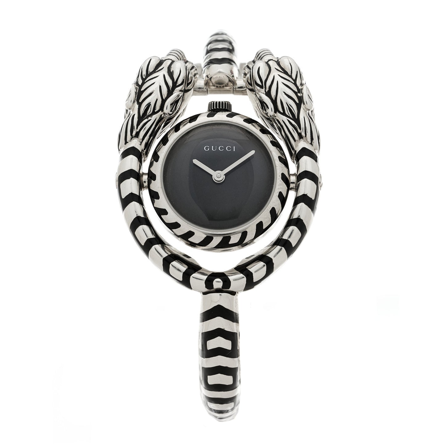 Sterling Silver Black Mother of Pearl 23mm Dionysus Quartz Watch