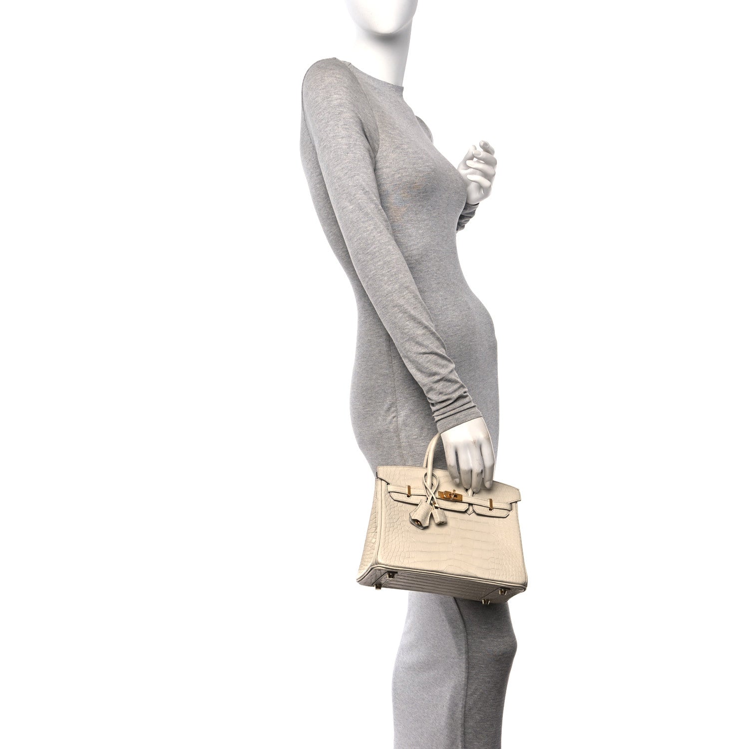 Hermes Matte Alligator Birkin 25 Beton 2 of 11