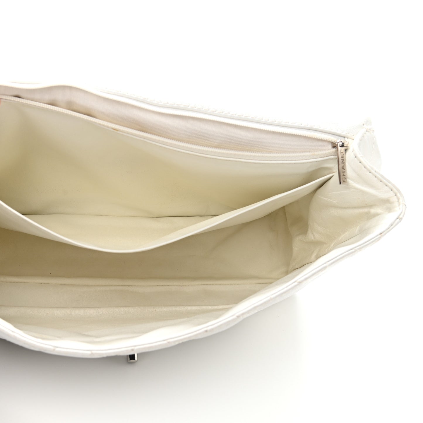 Caviar Quilted Maxi Single Flap White