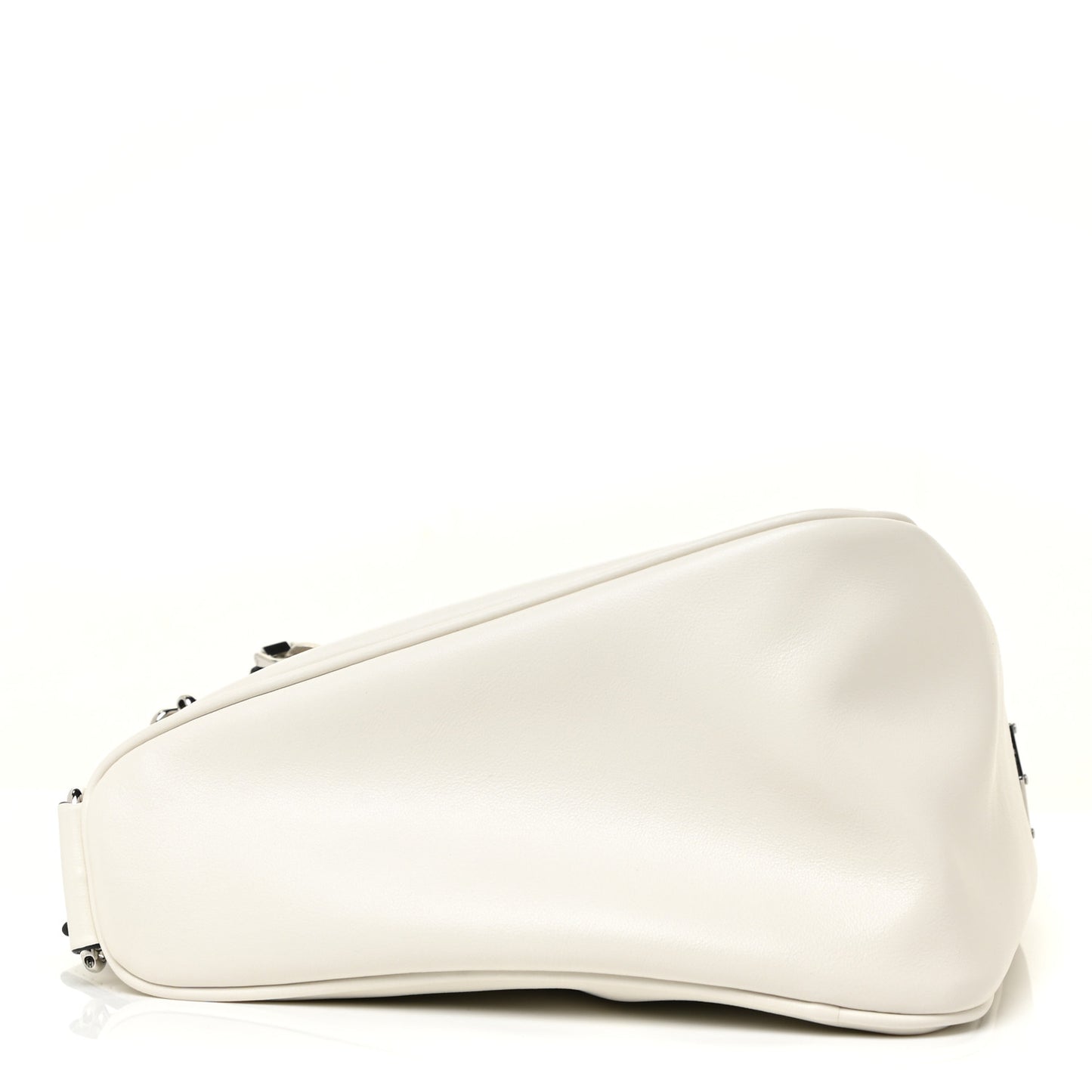 Grace Lux Triangle Shoulder Bag White