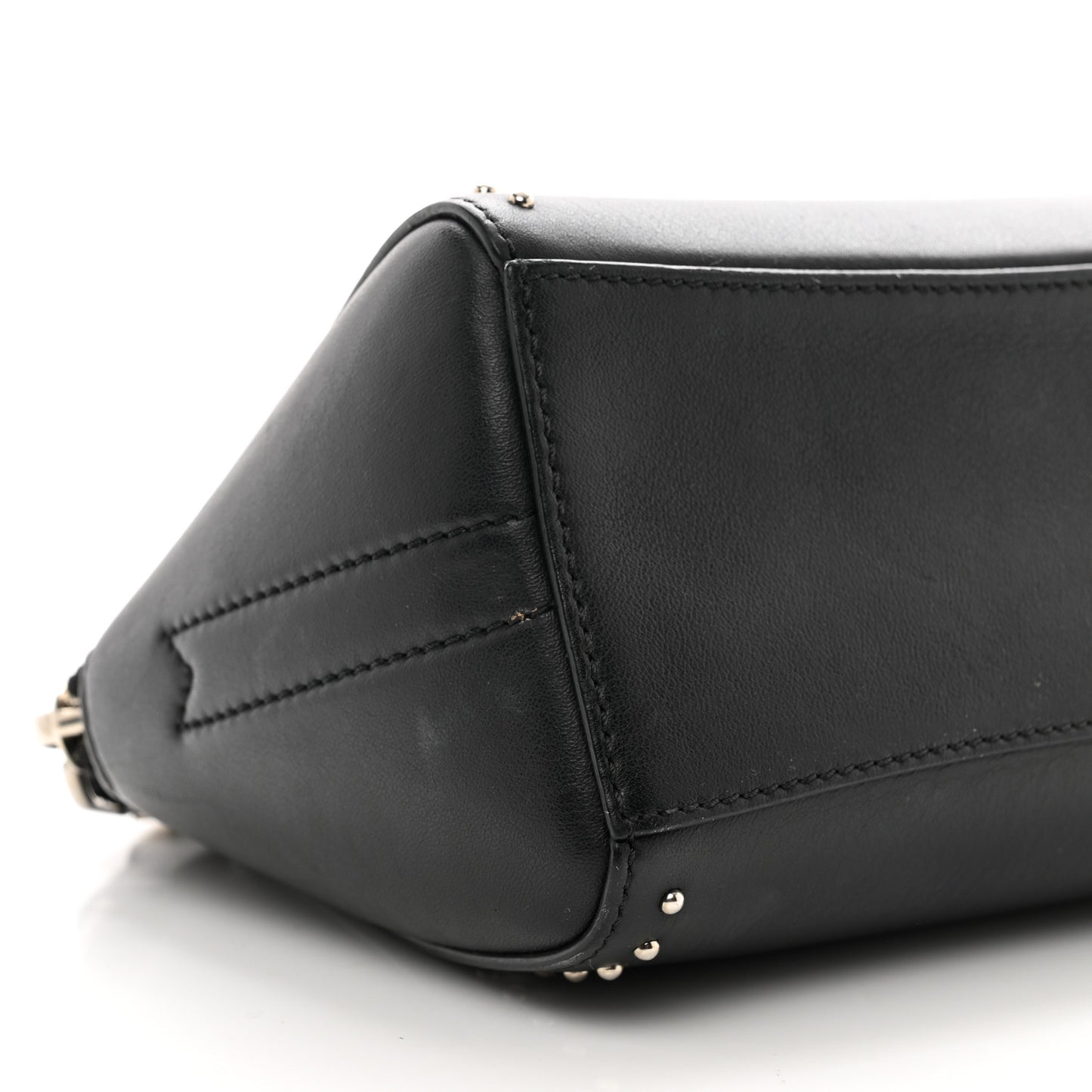 Calfskin Small Studded Antigona Beauty Wristlet Black