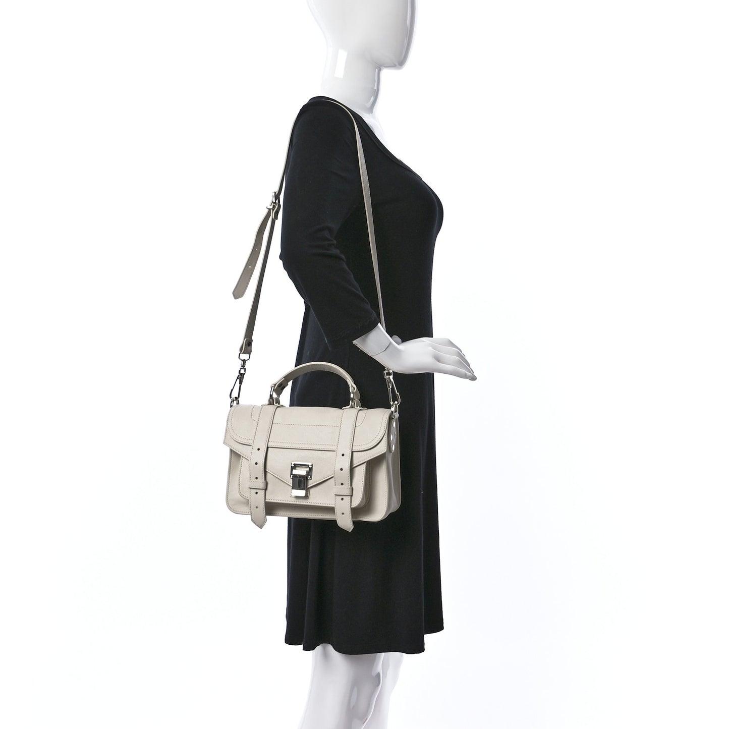 Lambskin Tiny PS1 Satchel White
