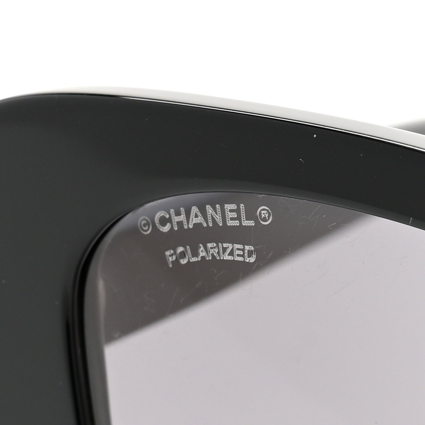 Acetate Strass Polarized Square Sunglasses 5422-B-A Black