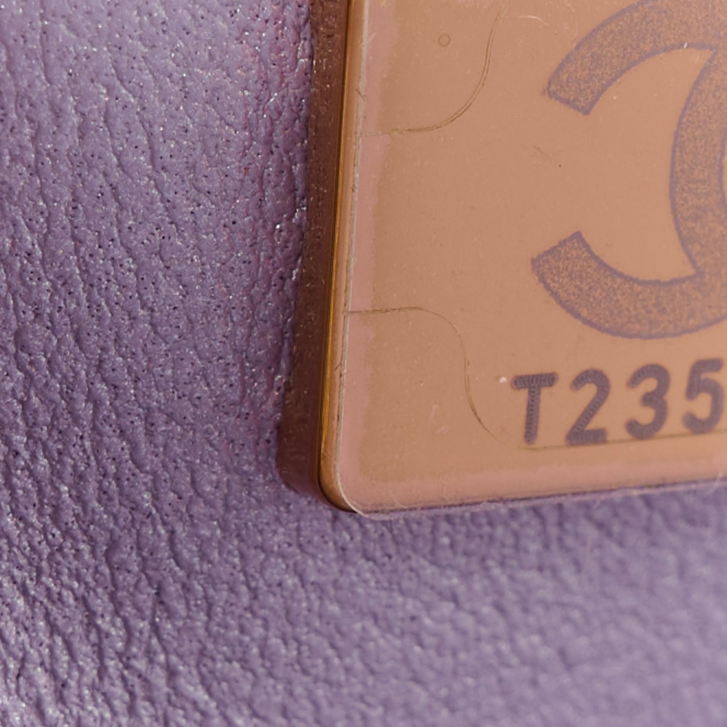 Glittered Aged Calfskin Quilted Mini 2.55 Reissue Flap Lilac