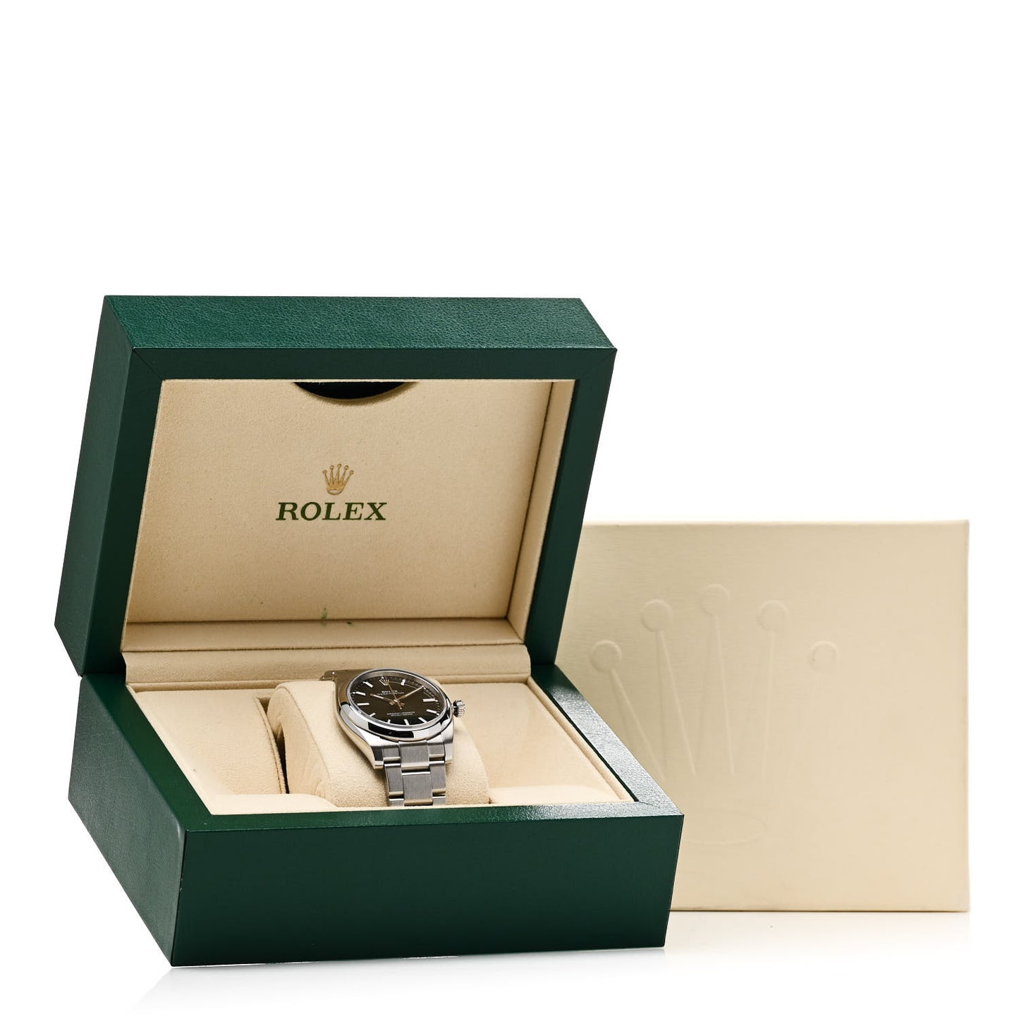 Stainless Steel 34mm Oyster Perpetual Watch Black 114200