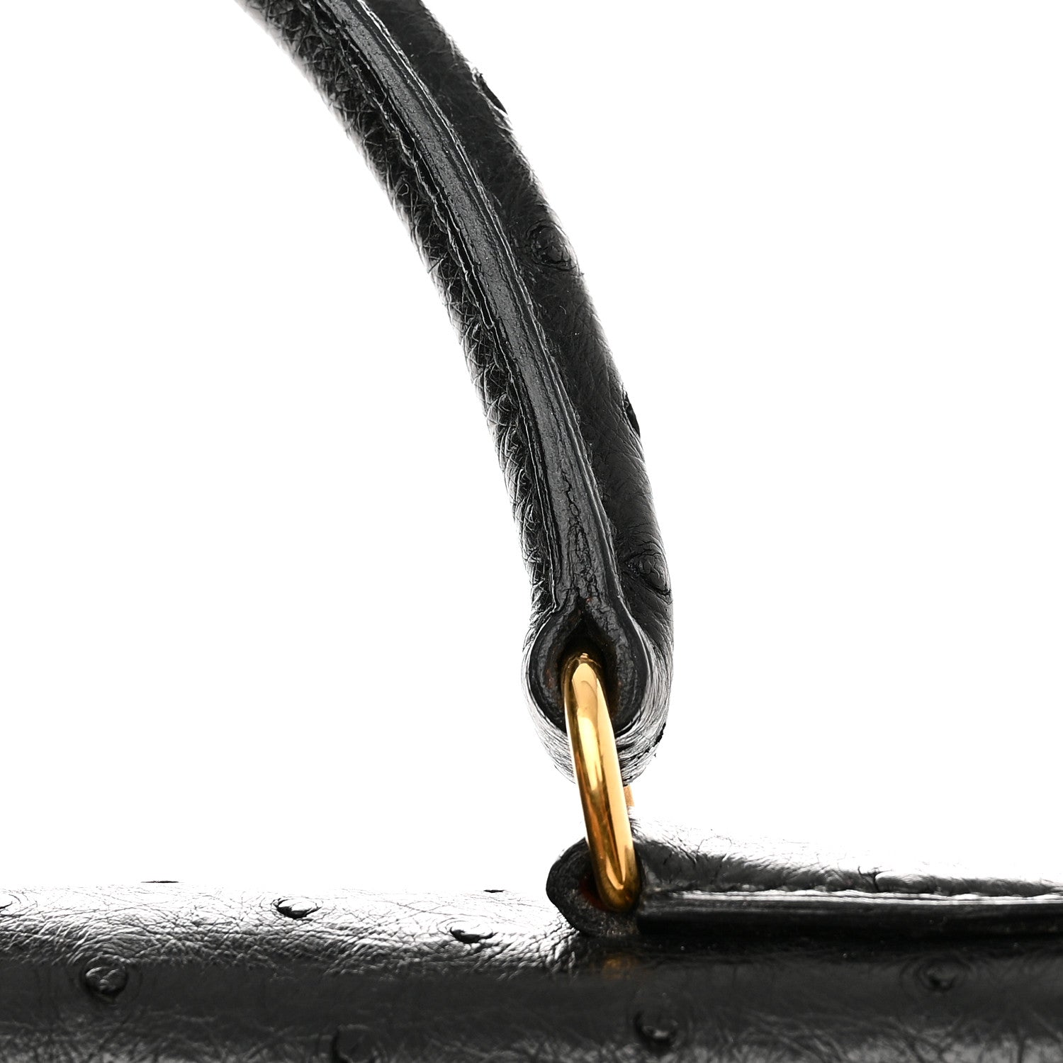 Hermes Ostrich Kelly Sellier 28 Black 13 of 18