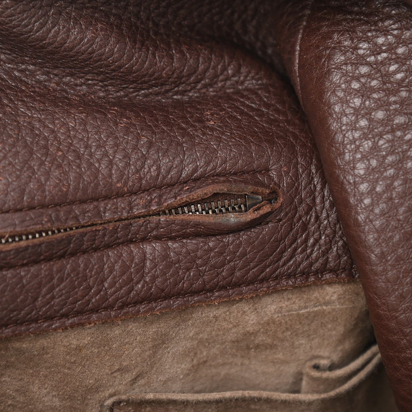 Cervo Deerskin Large Hobo Truffle