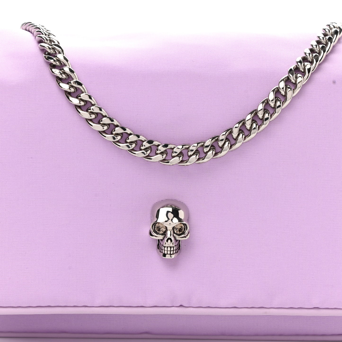 Nylon Skull Camera Crossbody Bag Lilac