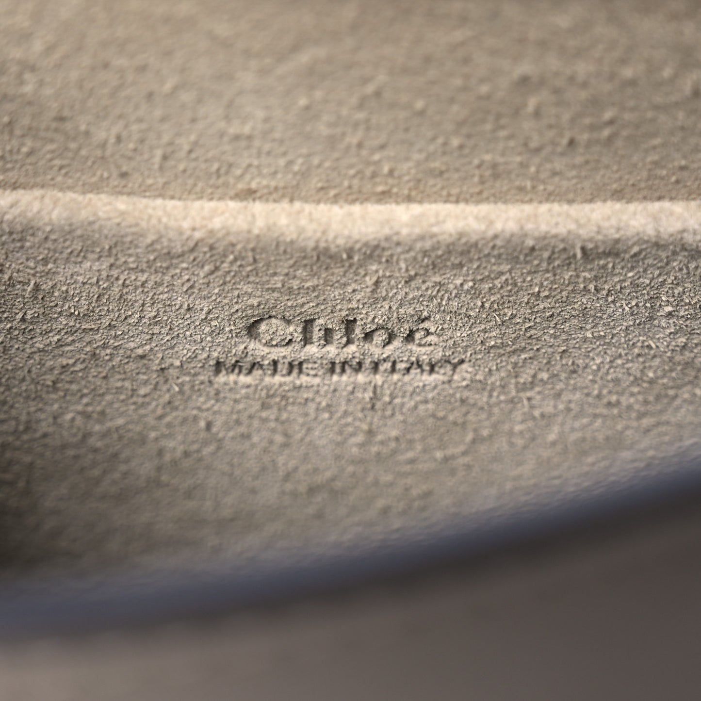 Calfskin Suede Small Nile Bracelet Bag Motty Grey