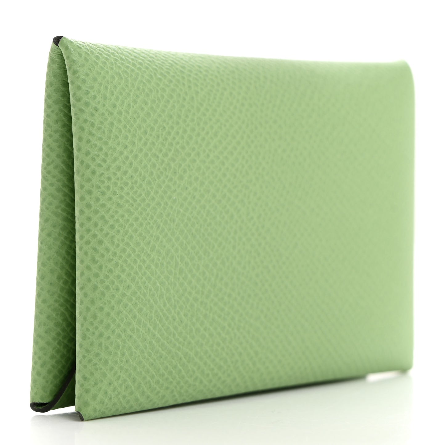 Epsom Calvi Card Case Vert Criquet