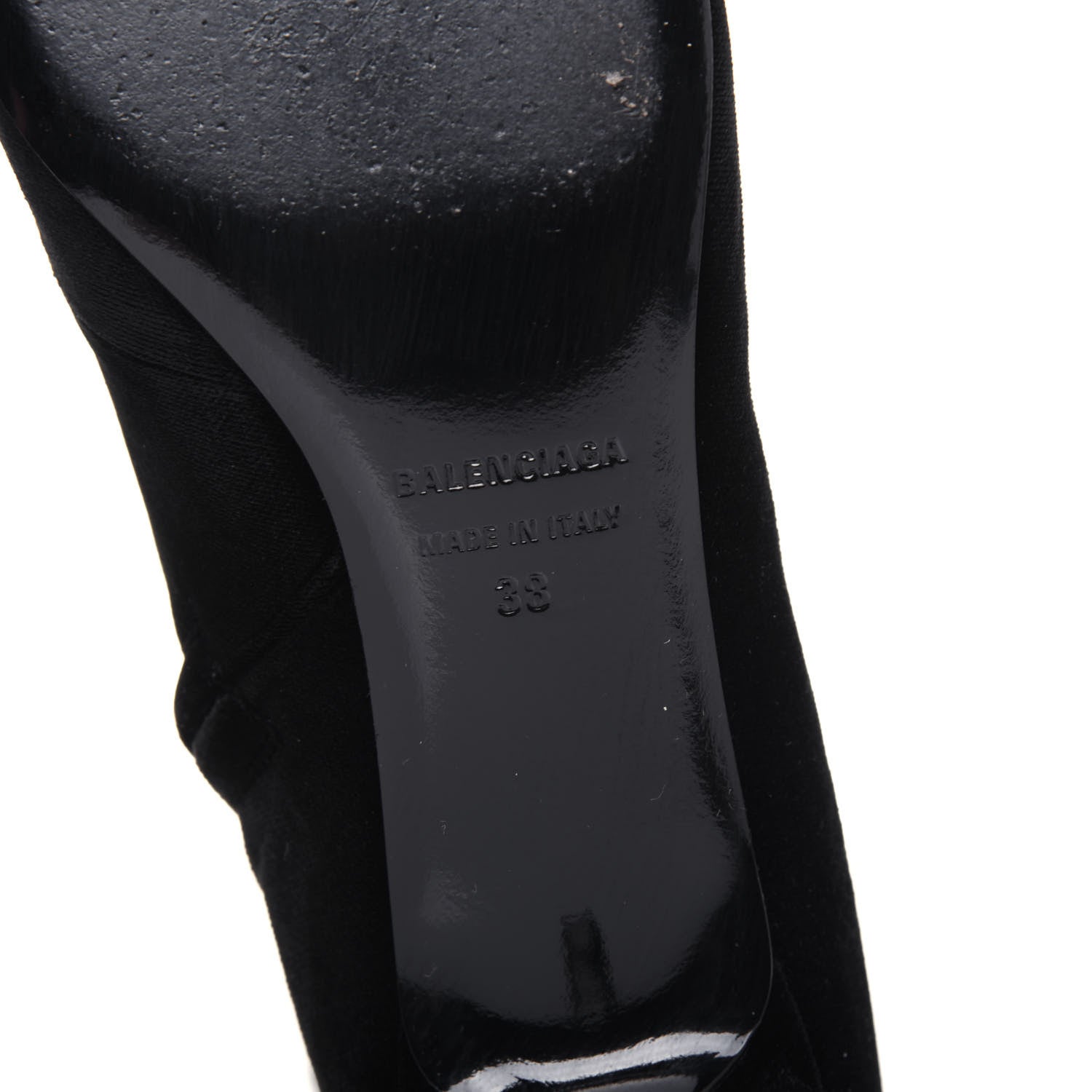 Balenciaga Velvet BB Pointy Toe Ankle Booties 38 Black Vintage 6 of 14