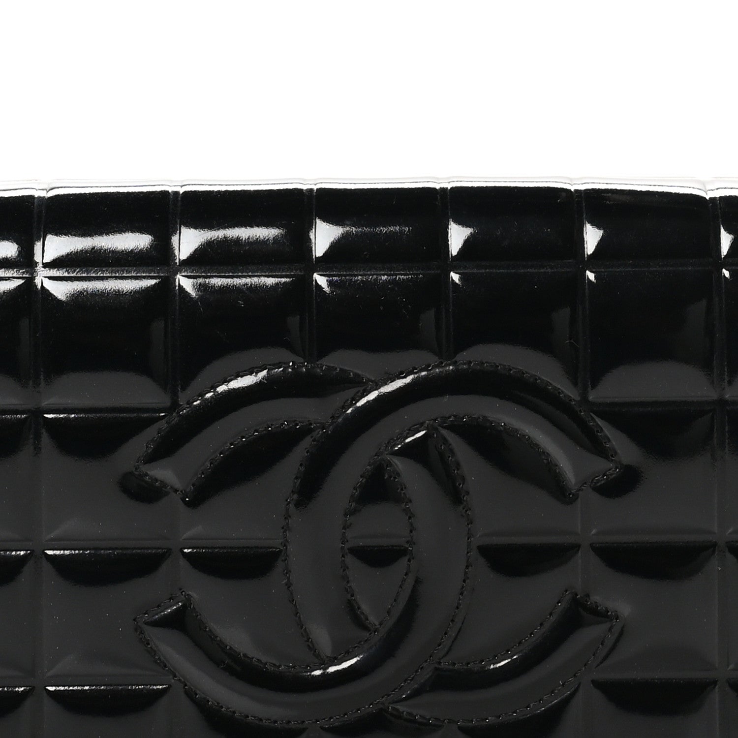 Chanel Patent Chocolate Bar Quilted CC Flap Black 8 of 10