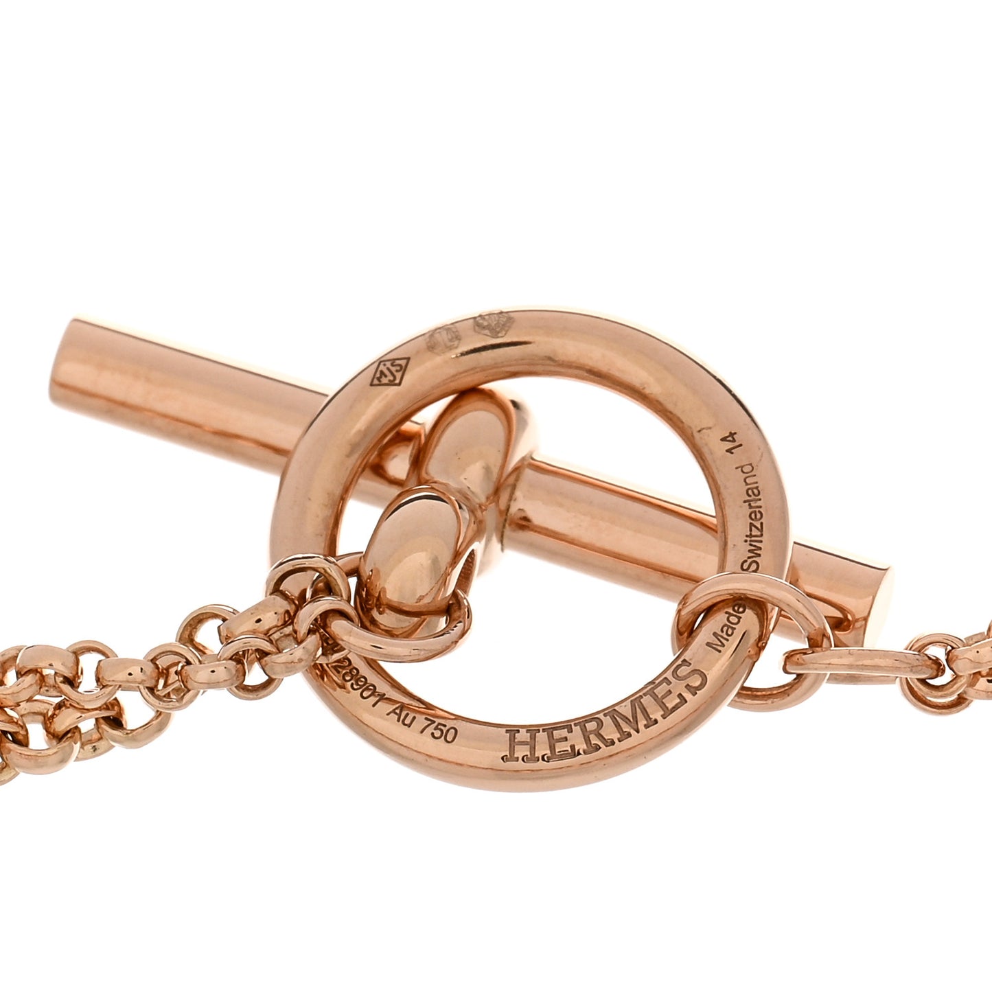 18K Rose Gold Diamond Clou d'H Bracelet XS