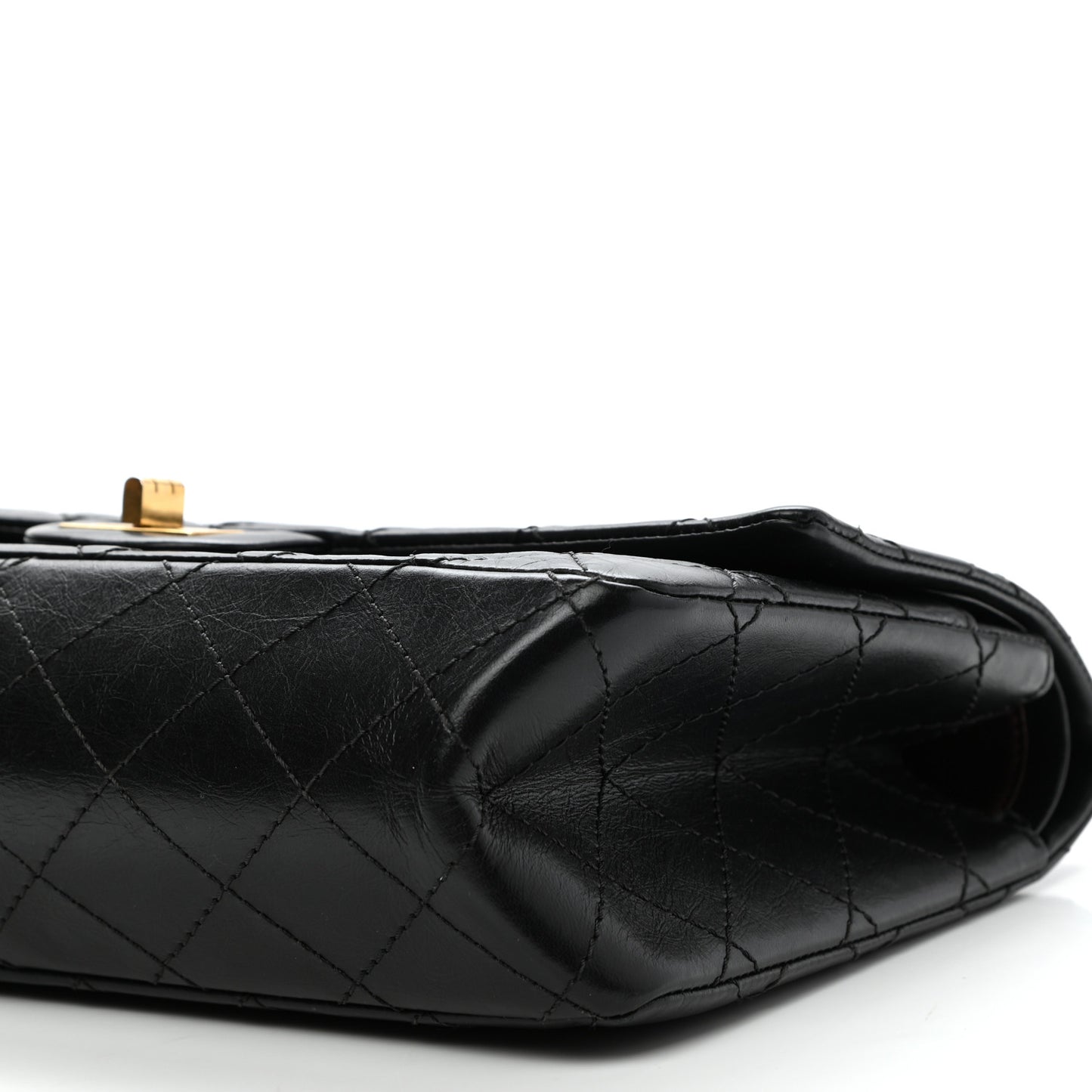 Aged Calfskin Quilted 2.55 Reissue 226 Flap Black
