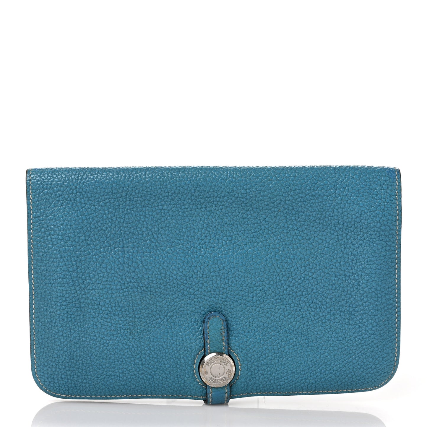 Togo Dogon Duo Wallet Blue Jean