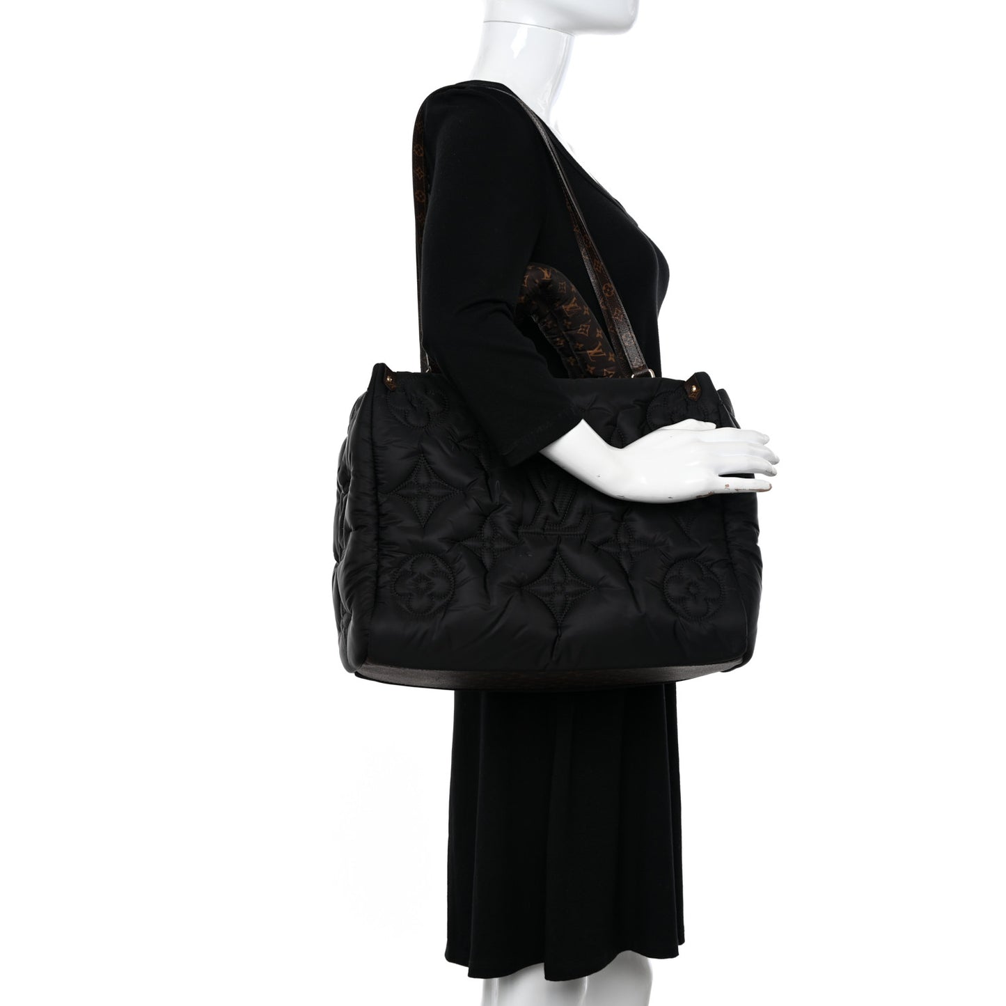 Econyl Monogram Pillow Giant Onthego MM Black