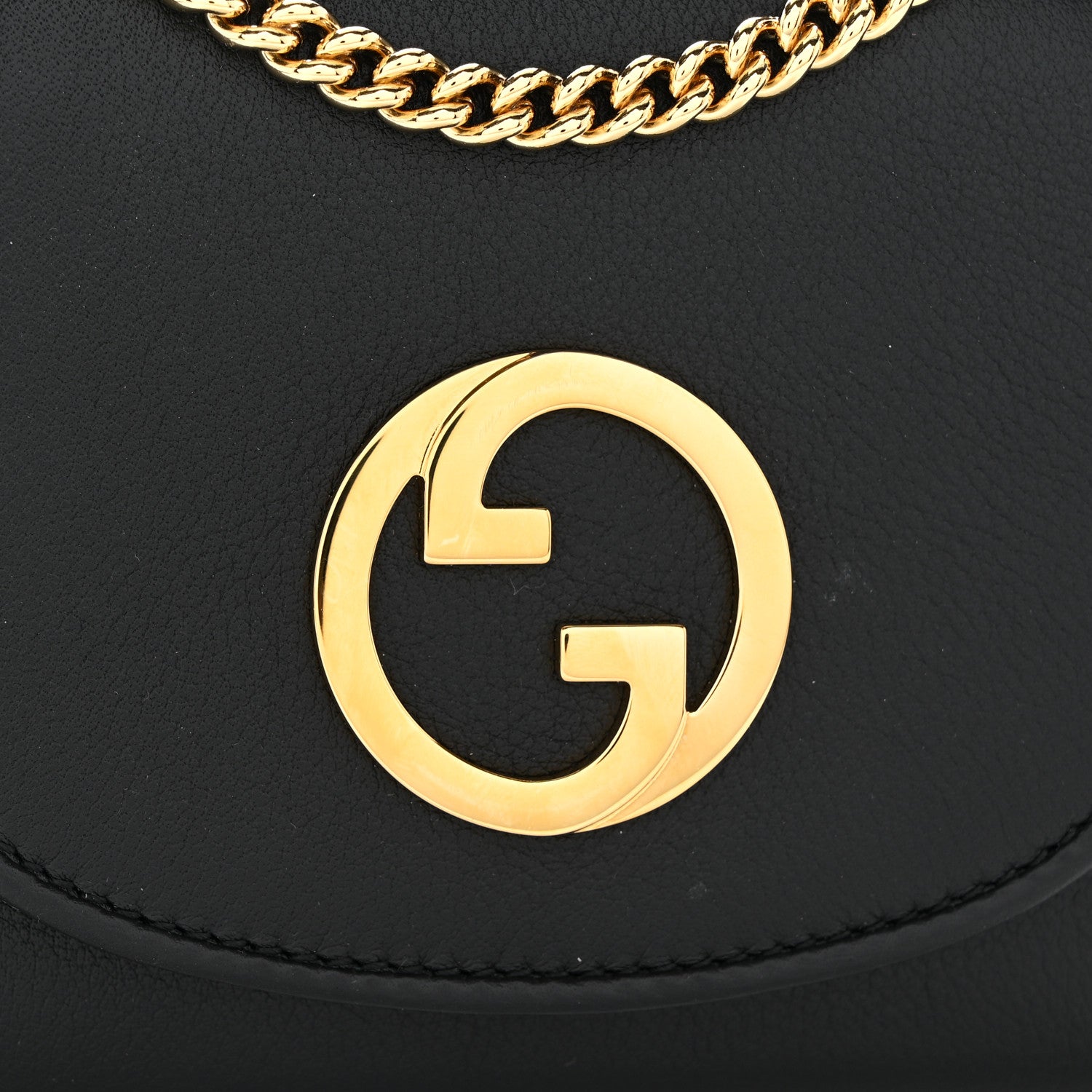 Gucci Roxy Calfskin Medium Blondie Chain Wallet Black 8 of 11