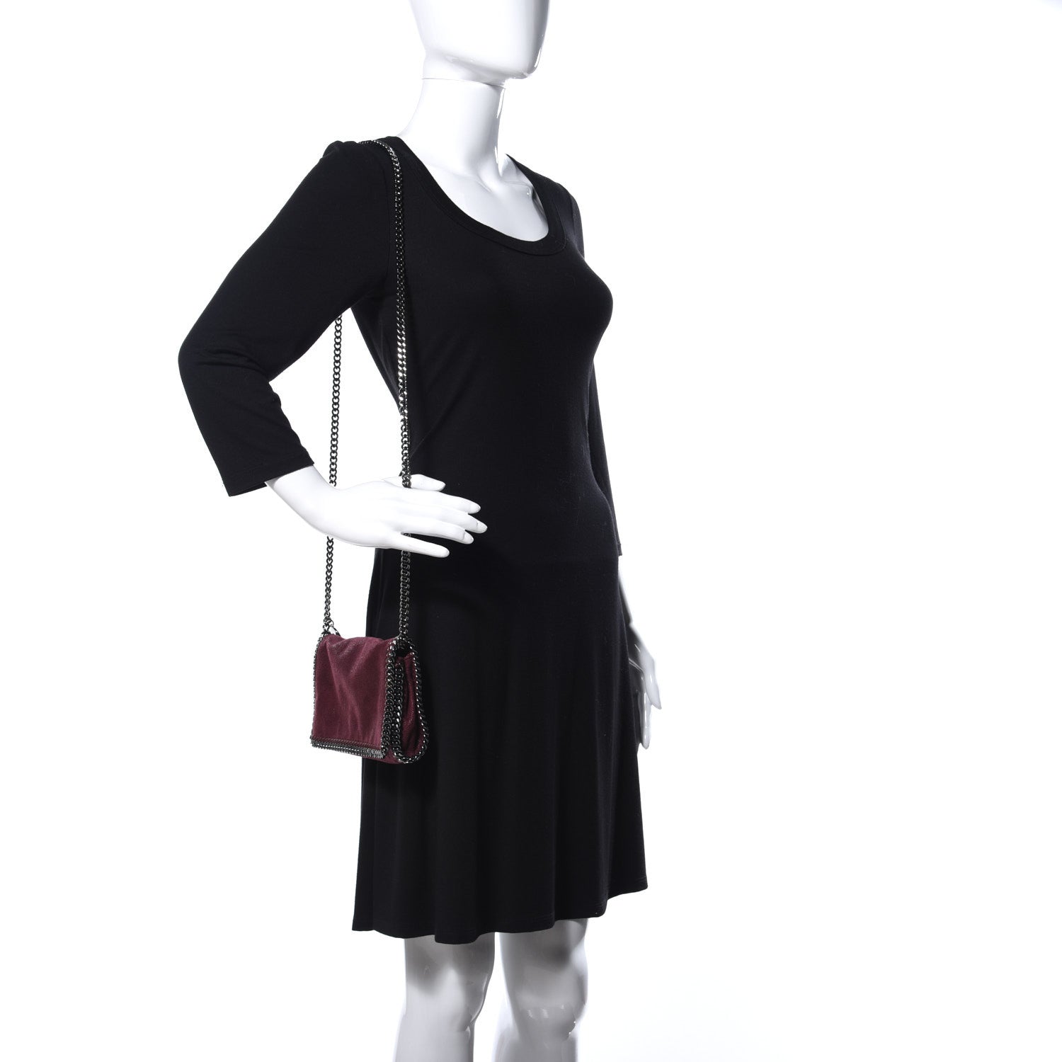 Stella McCartney Shaggy Deer Falabella Crossbody Bag Plum 2 of 10
