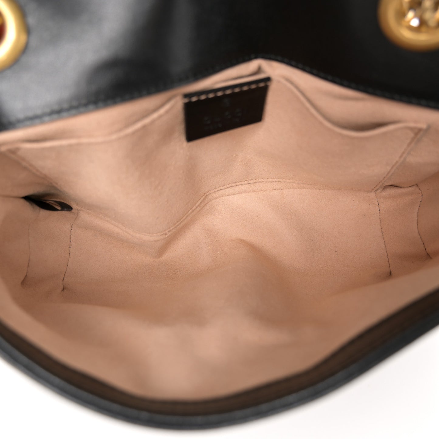 Calfskin Matelasse Mini GG Marmont Shoulder Bag Black