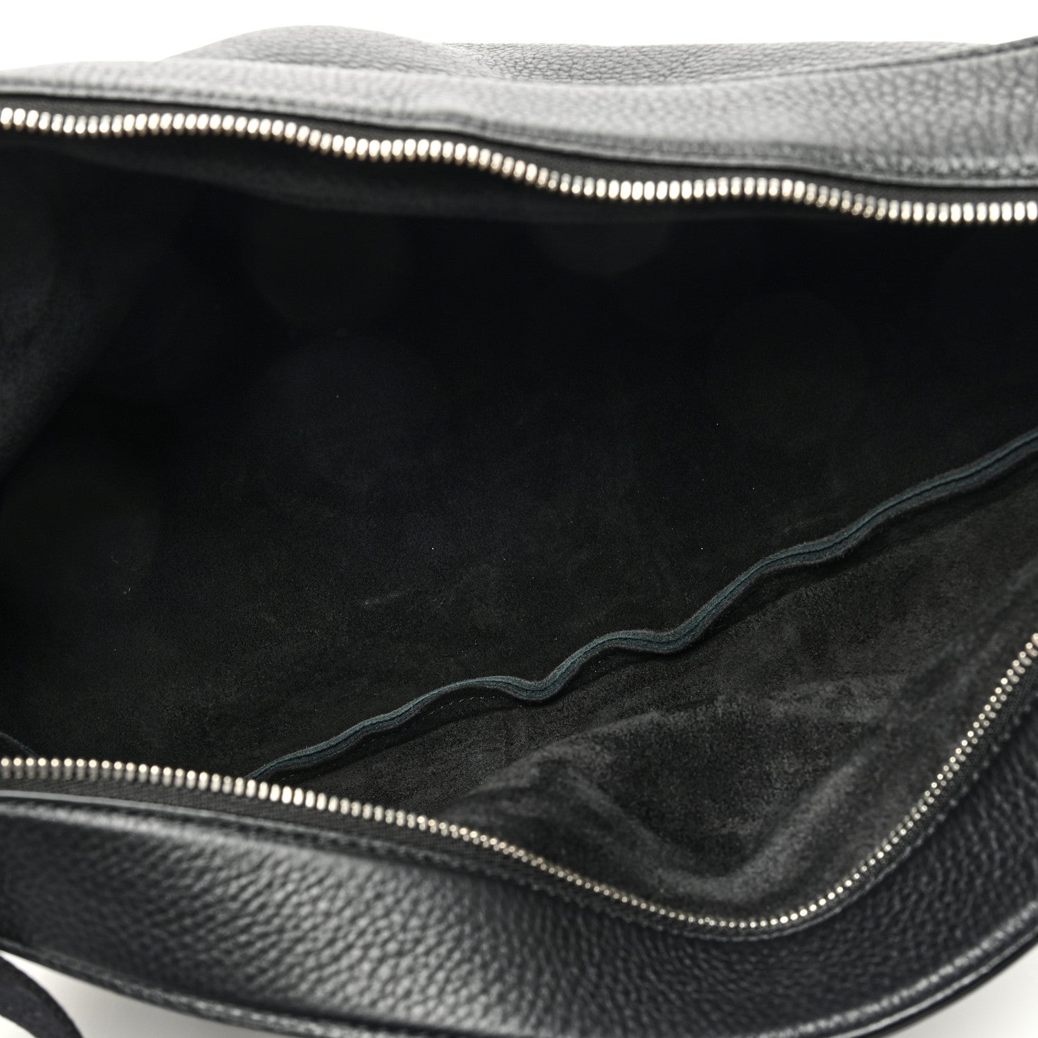 The Row Grained Calfskin Large Slouchy Banana Bag Black 5 of 9