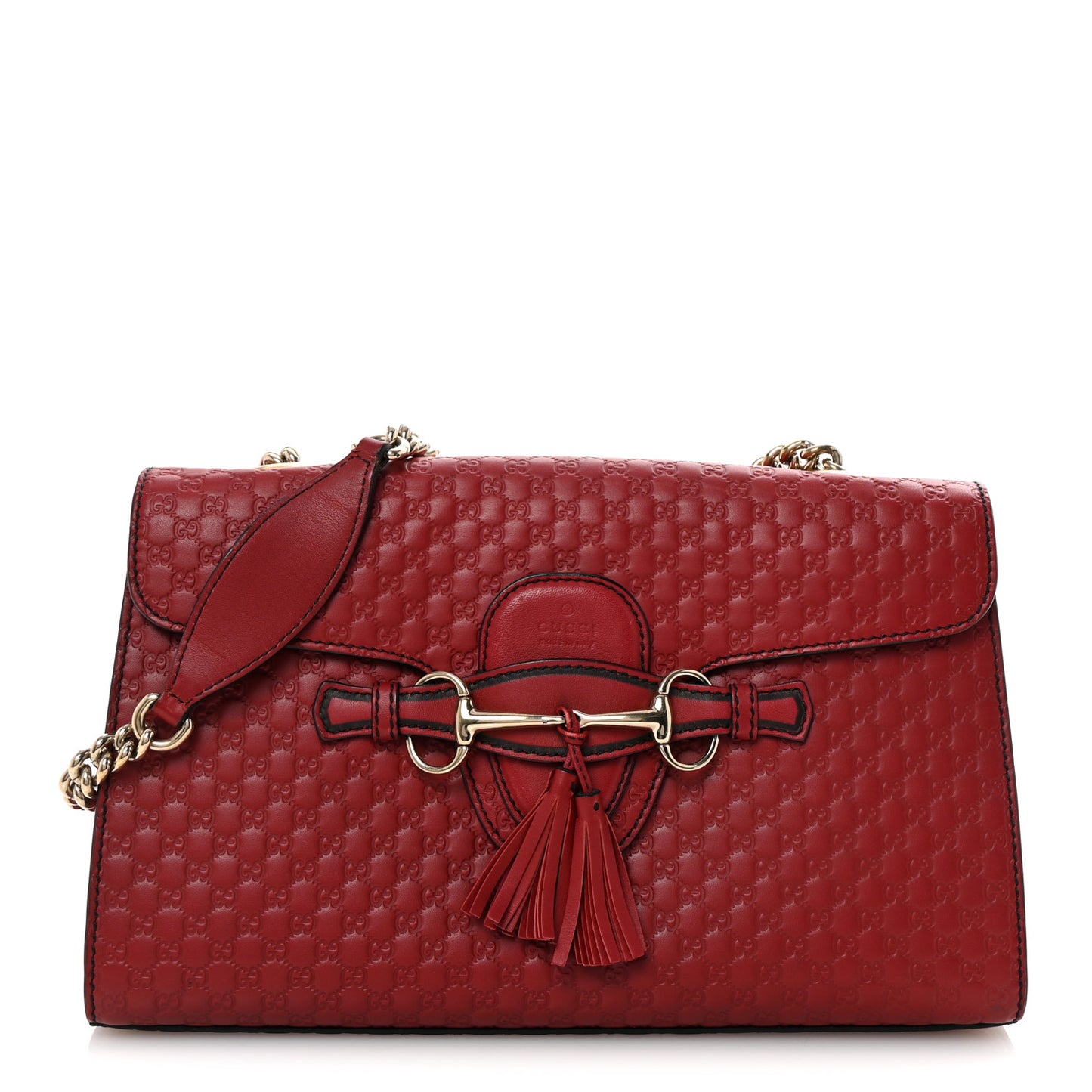 Microguccissima Medium Emily Chain Shoulder Bag Red