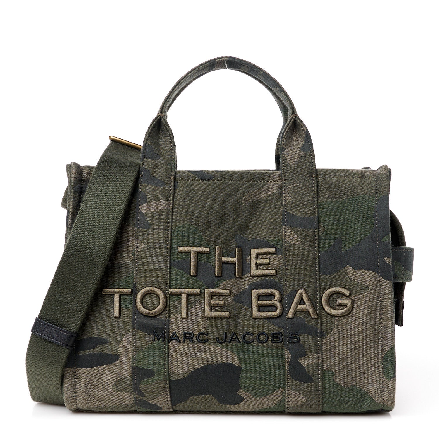 Marc Jacobs Canvas Camouflage Medium The Tote Bag Khaki 1 of 12