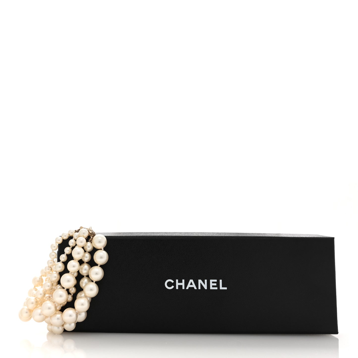 Graduated Pearl Crystal CC Multi Strand Bracelet Gold