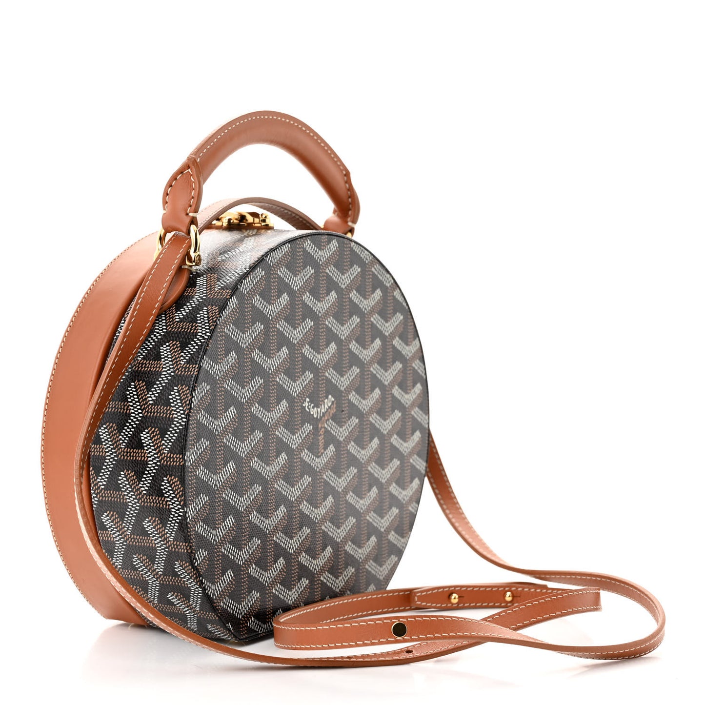 Goyardine Alto Hatbox Black Gold
